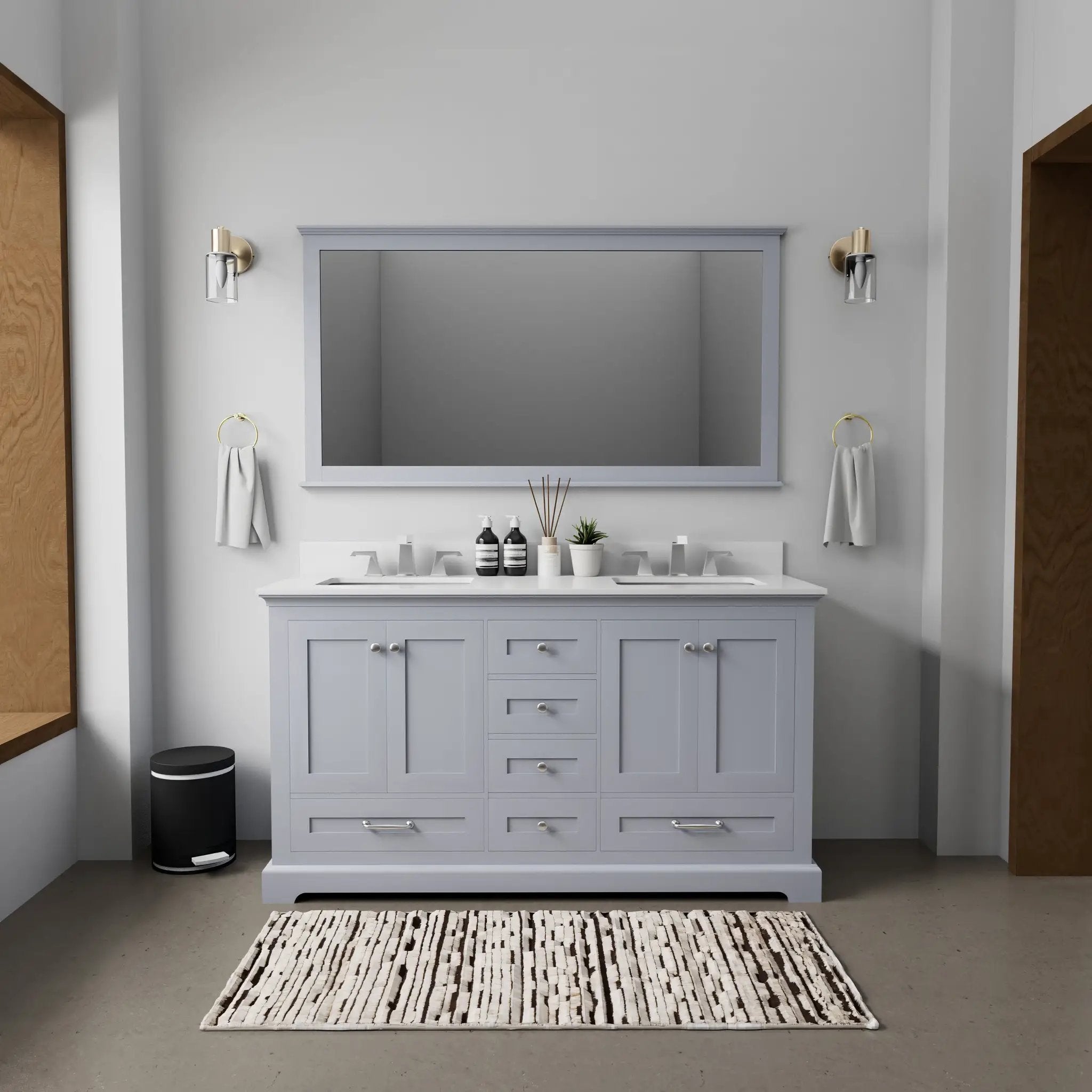 dark grey vanity