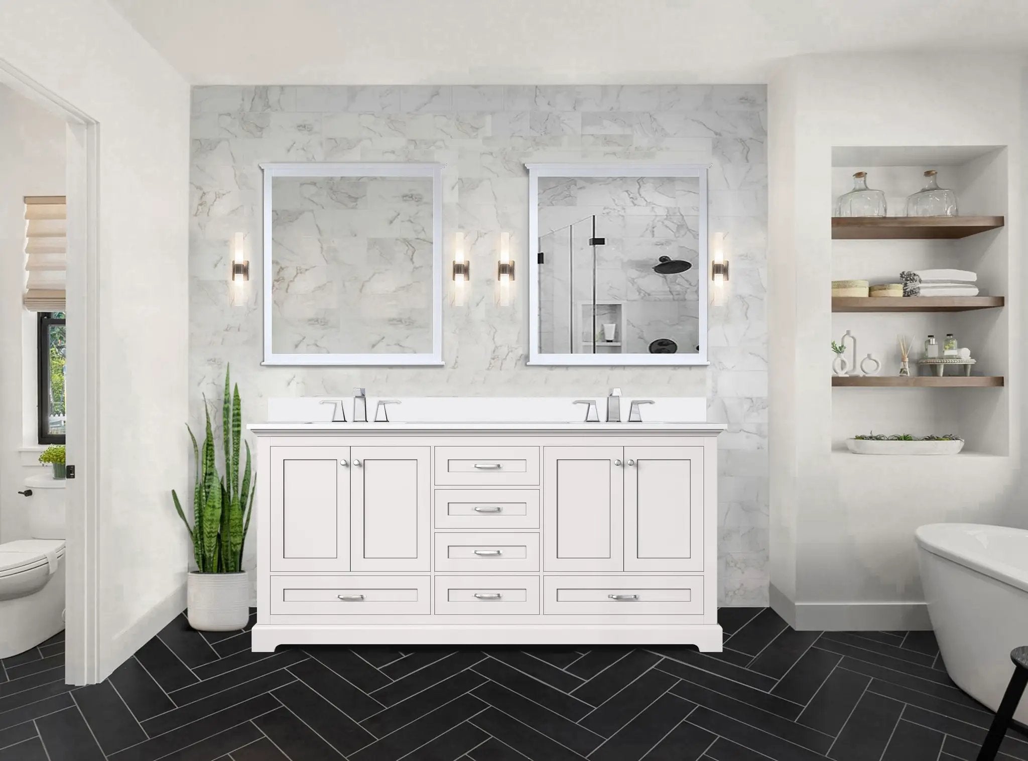 white vanity