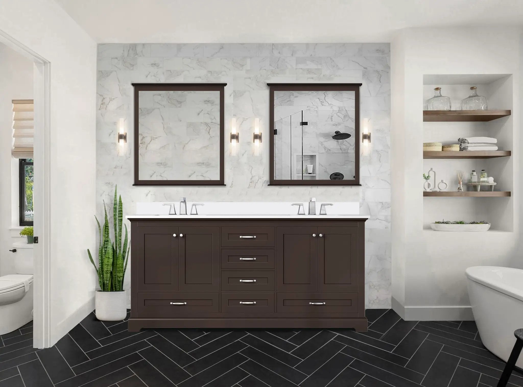 espresso vanity