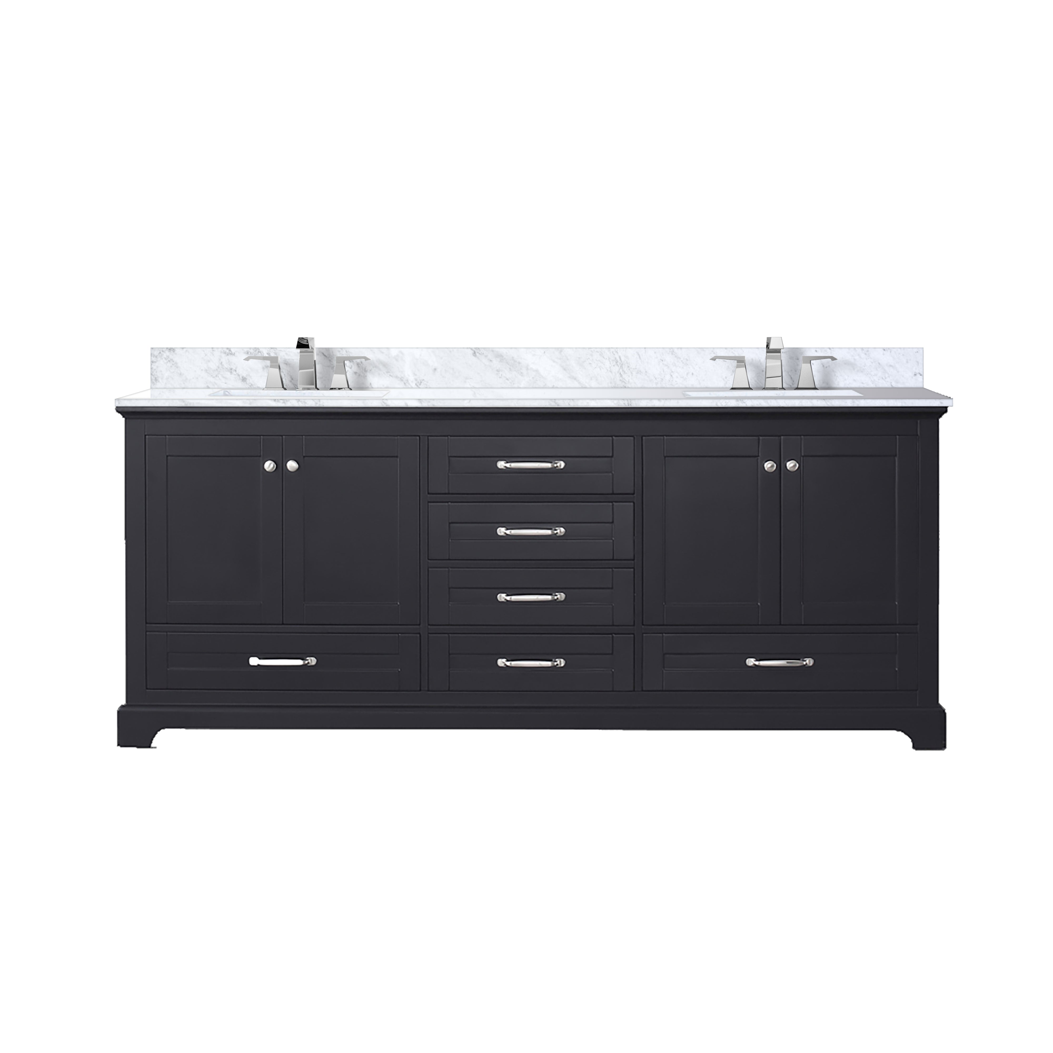 Lexora Dukes 80 in. W x 22 in. D Double Bath Vanity