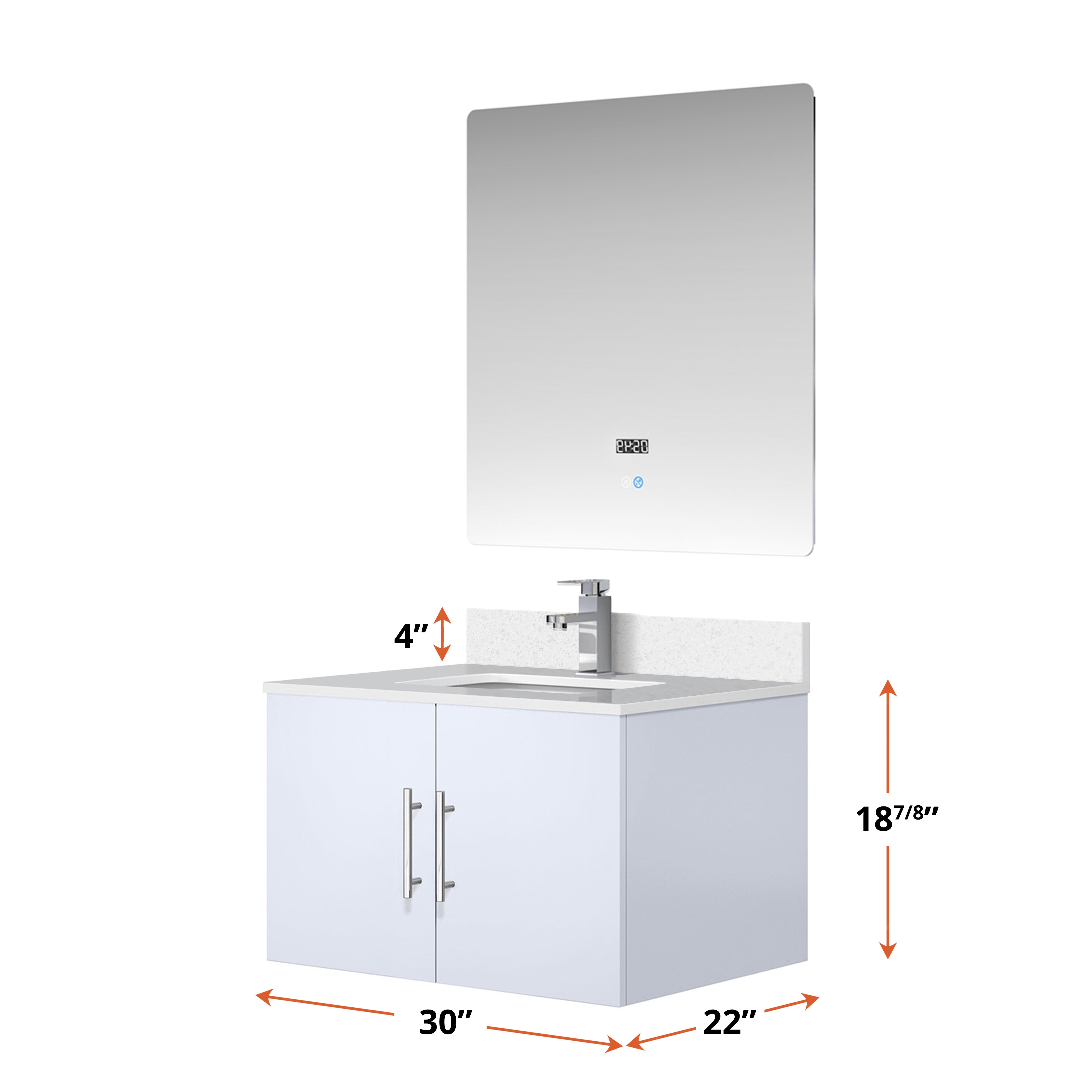 Lexora Geneva 30 in. W x 22 in. D Bath Vanity