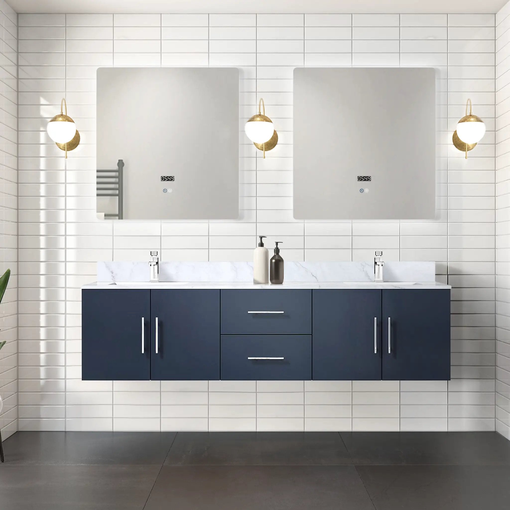navy blue vanity
