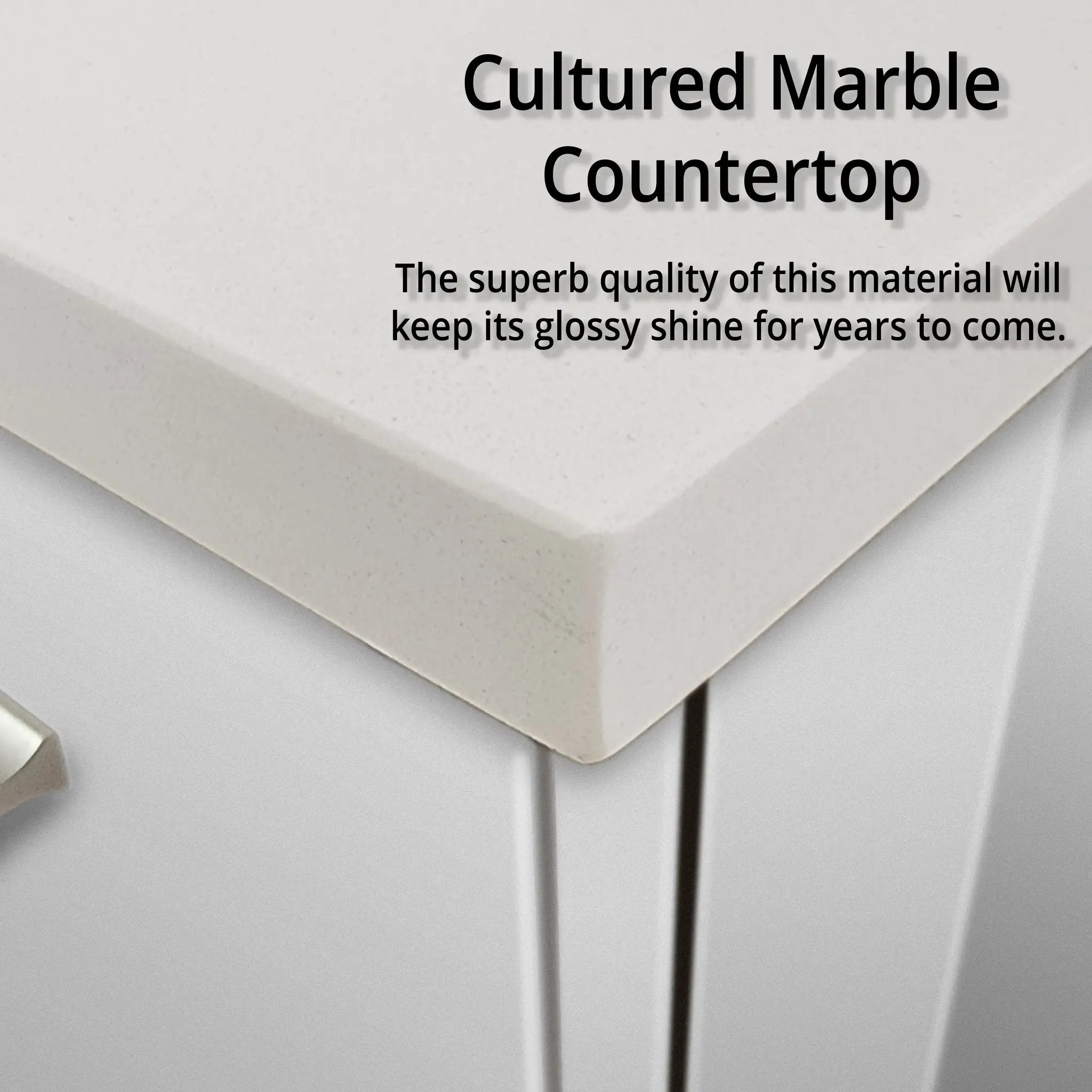 glossy white vanity