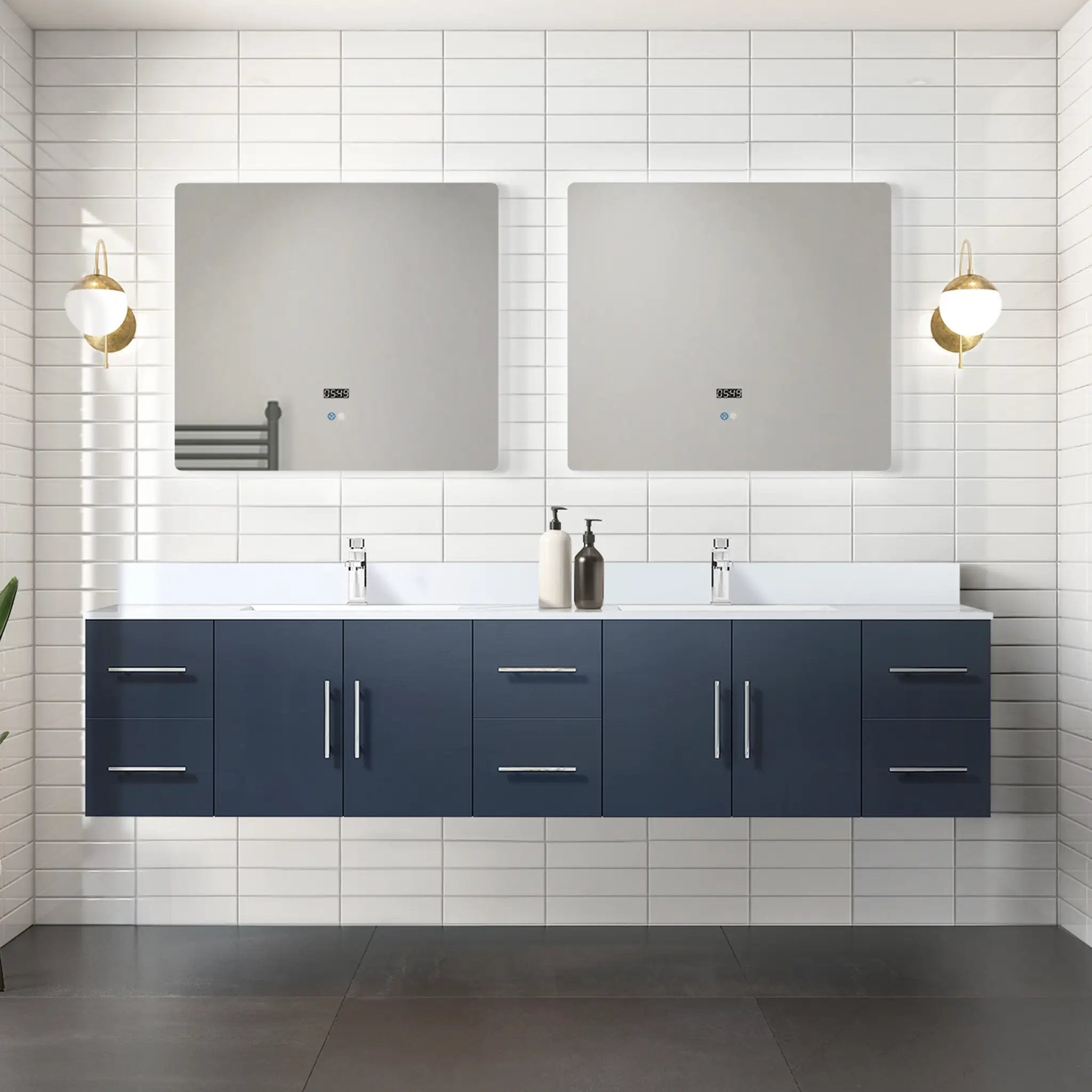navy blue vanity