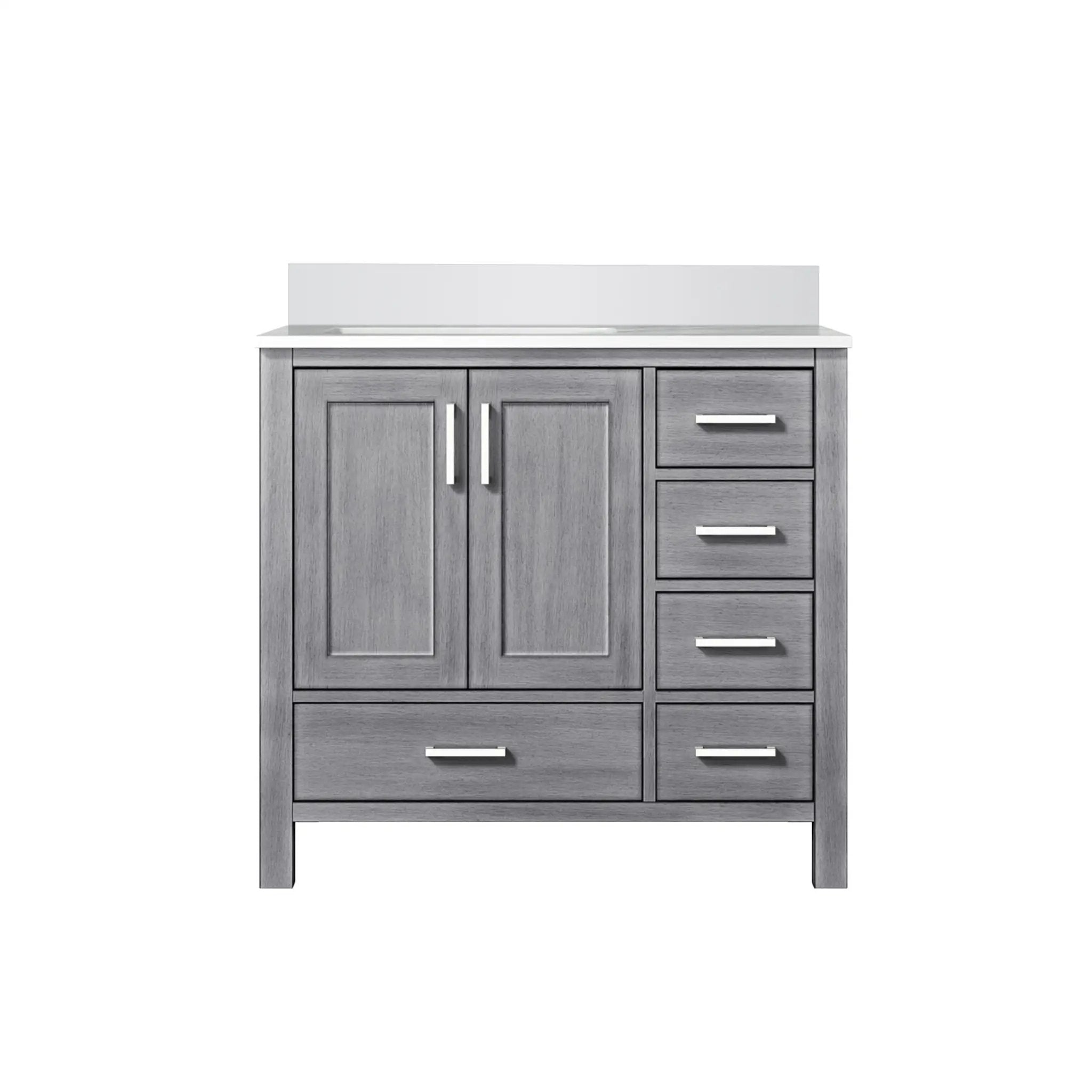 Lexora Jacques 36 in. W x 22 in. D Left Offset Bath Vanity by Lexora