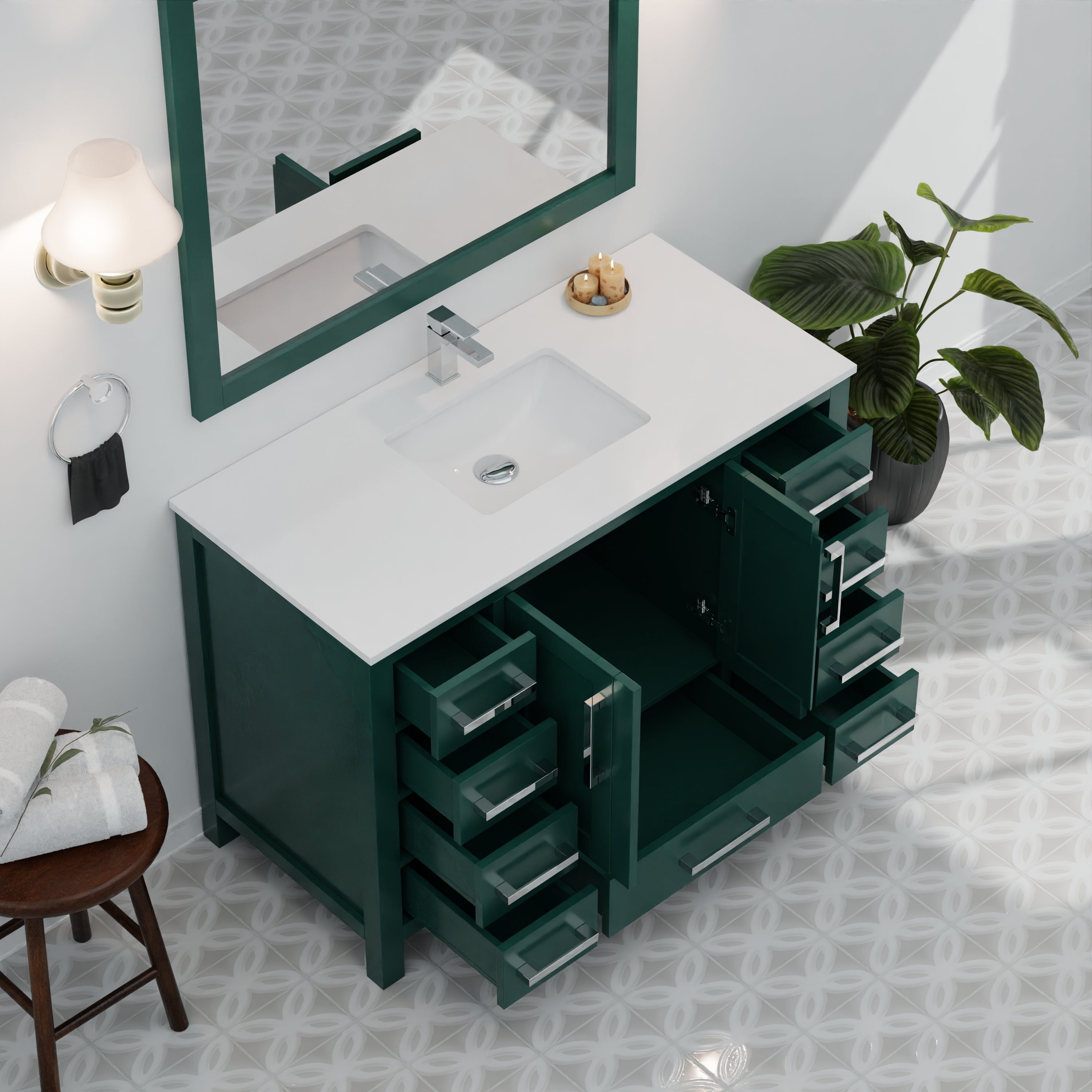 green vanity