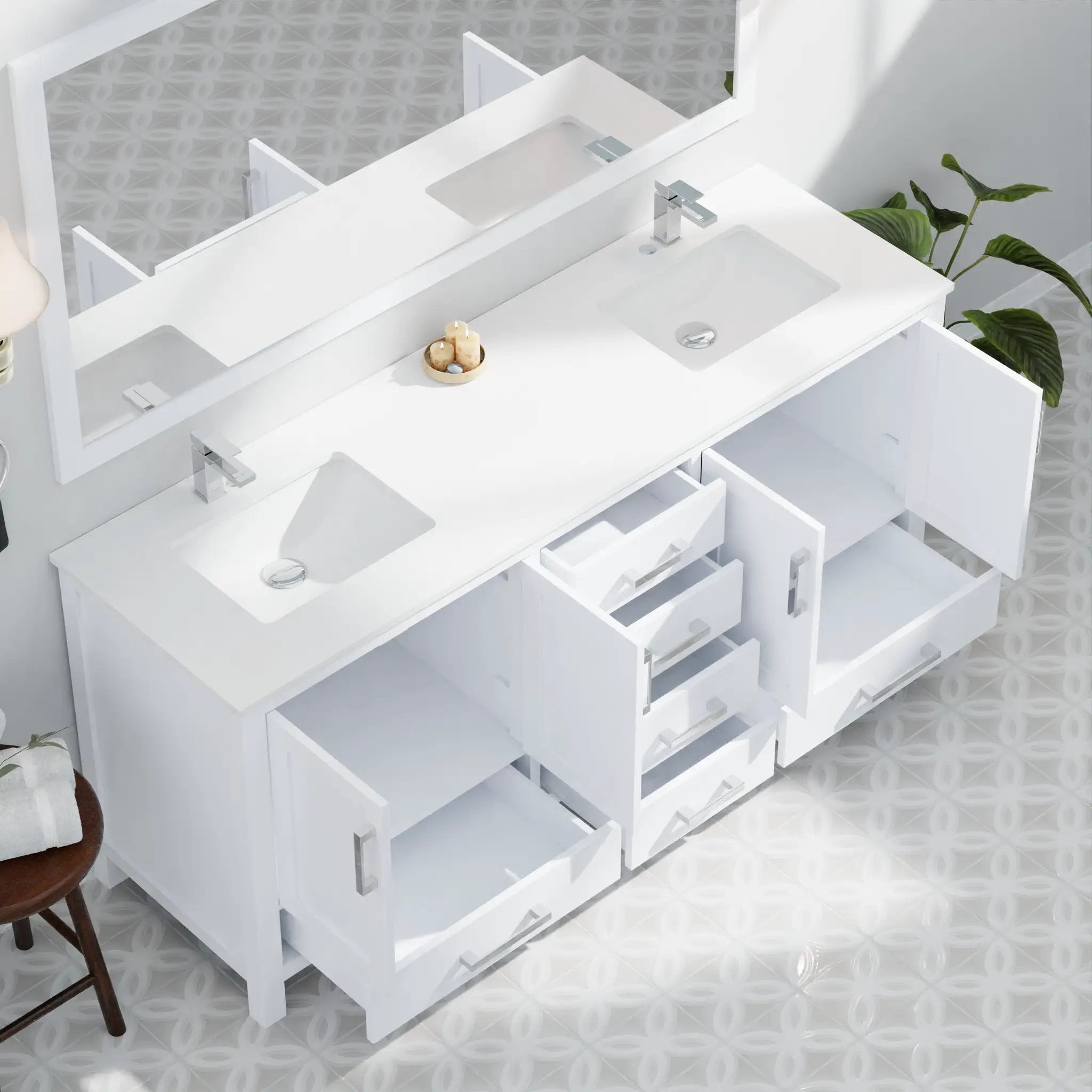 white vanity