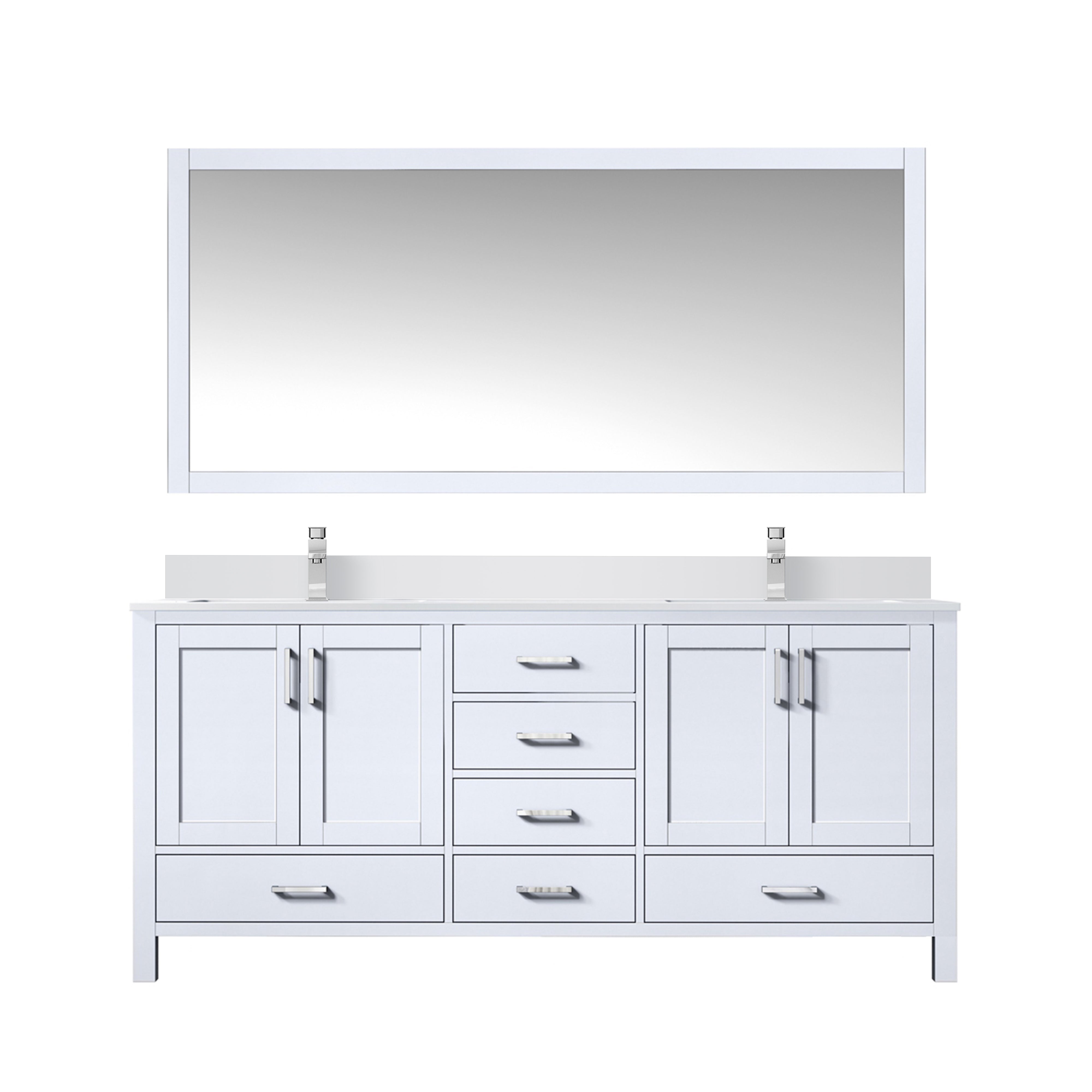 Lexora Jacques 72 in. W x 22 in. D Double Bath Vanity