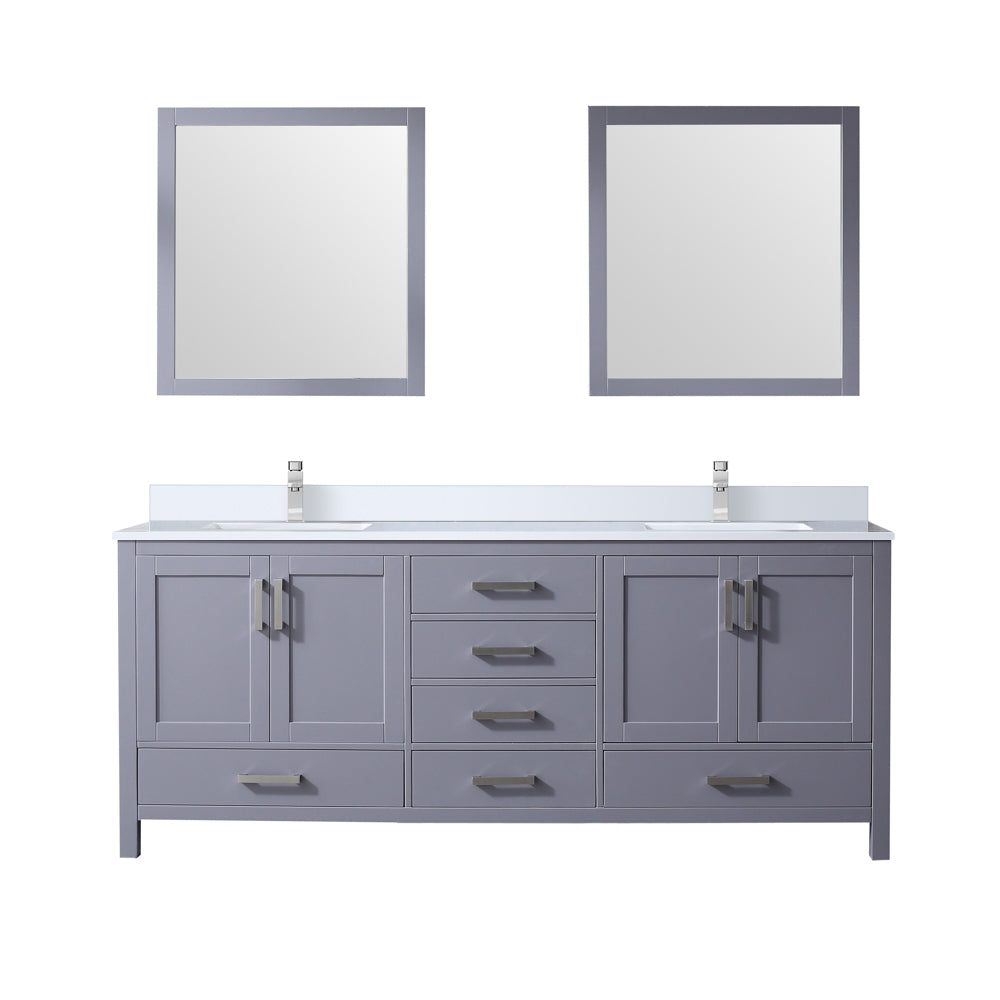 Lexora Jacques 80 in. W x 22 in. D Double Bath Vanity