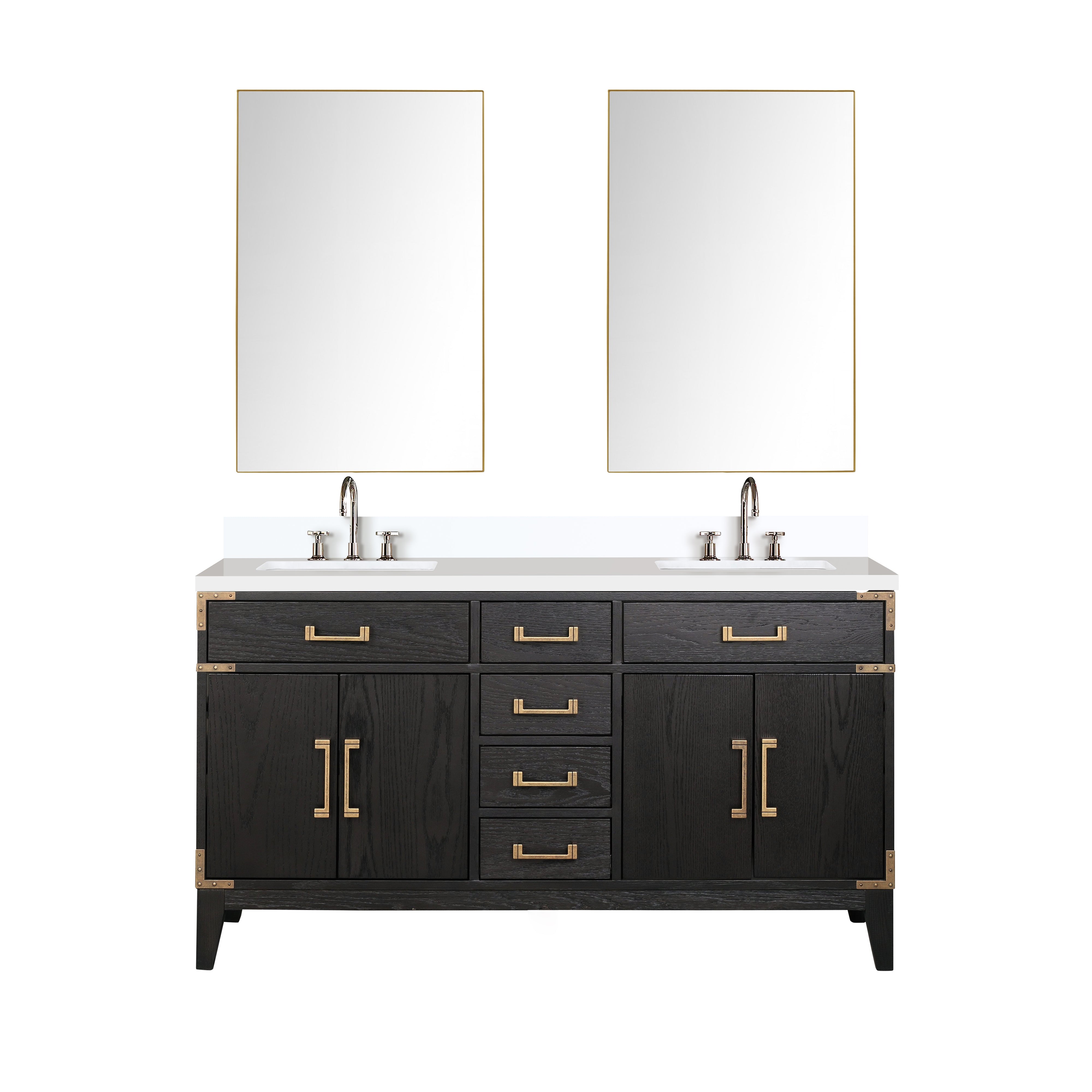 Lexora Laurel 60 in W x 22 in D Double Bath Vanity