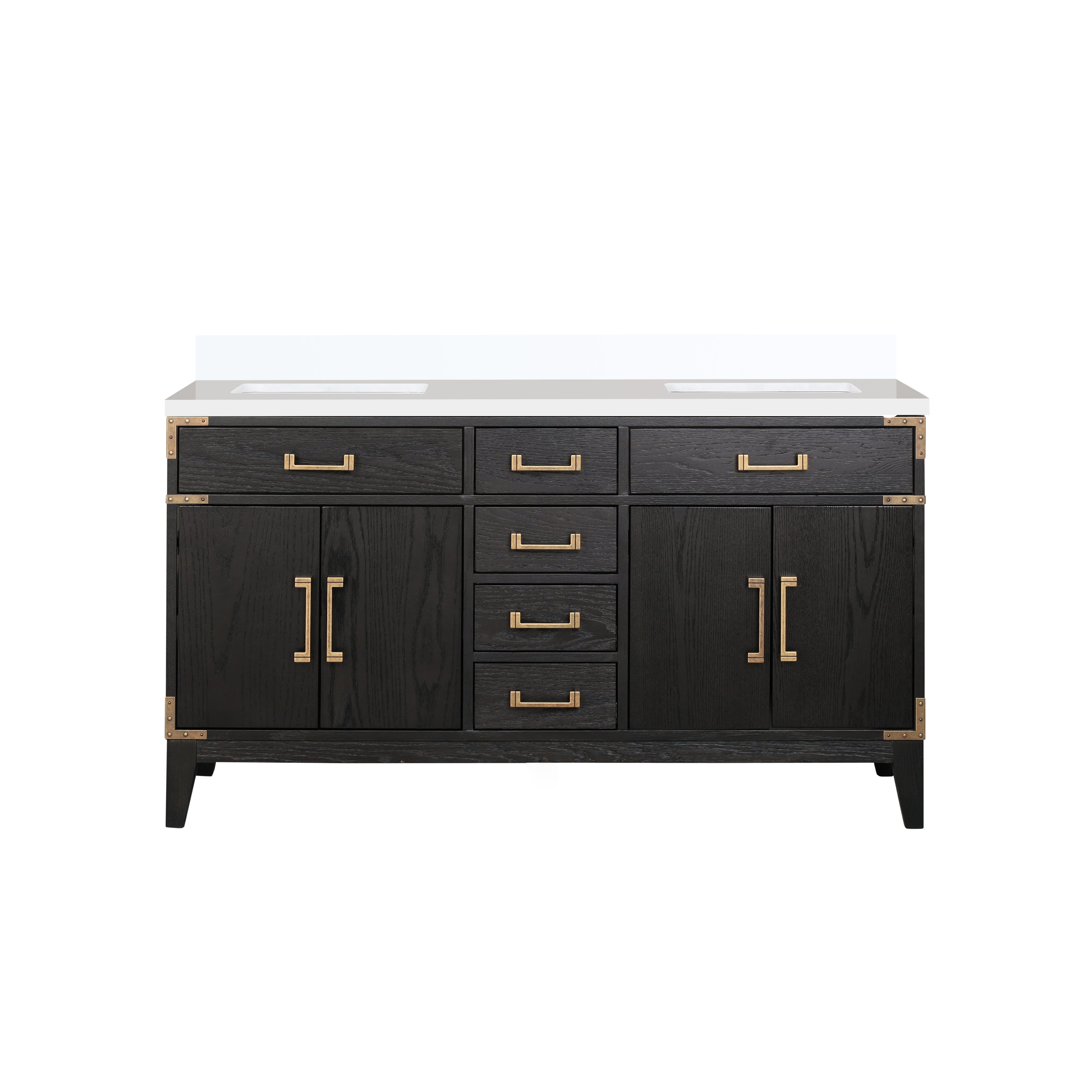 Lexora Laurel 60 in W x 22 in D Double Bath Vanity