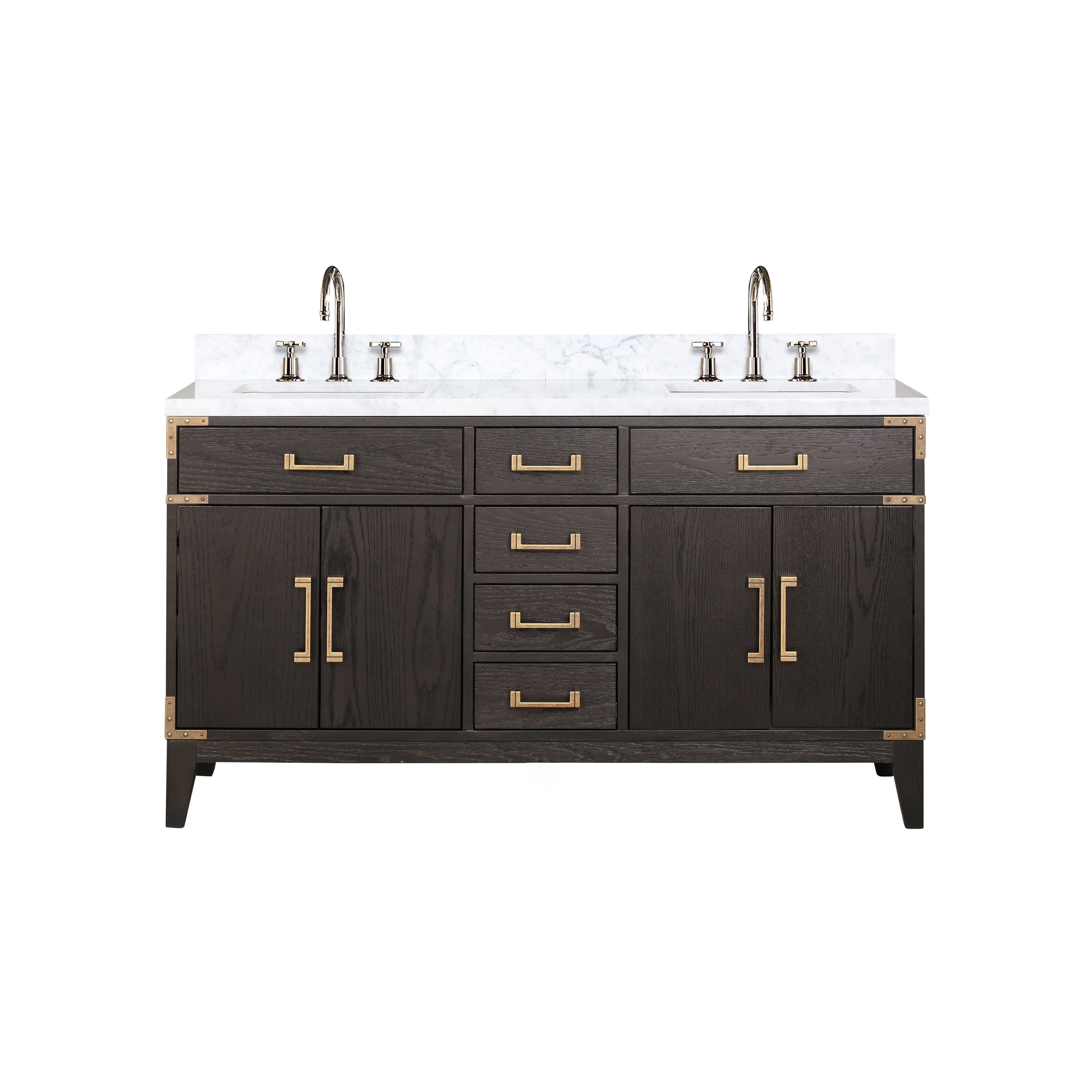 Lexora Laurel 60 in W x 22 in D Double Bath Vanity