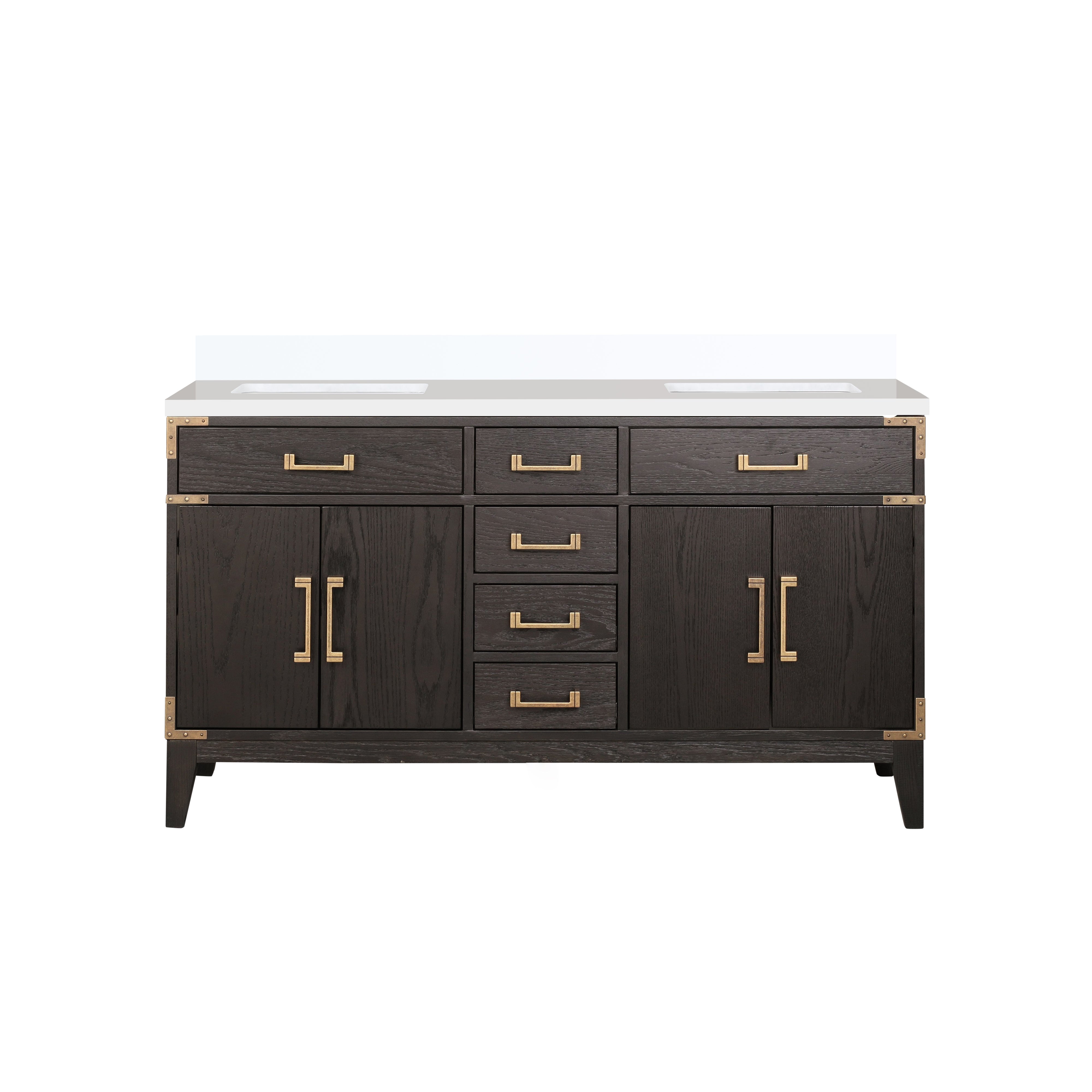 Lexora Laurel 60 in W x 22 in D Double Bath Vanity