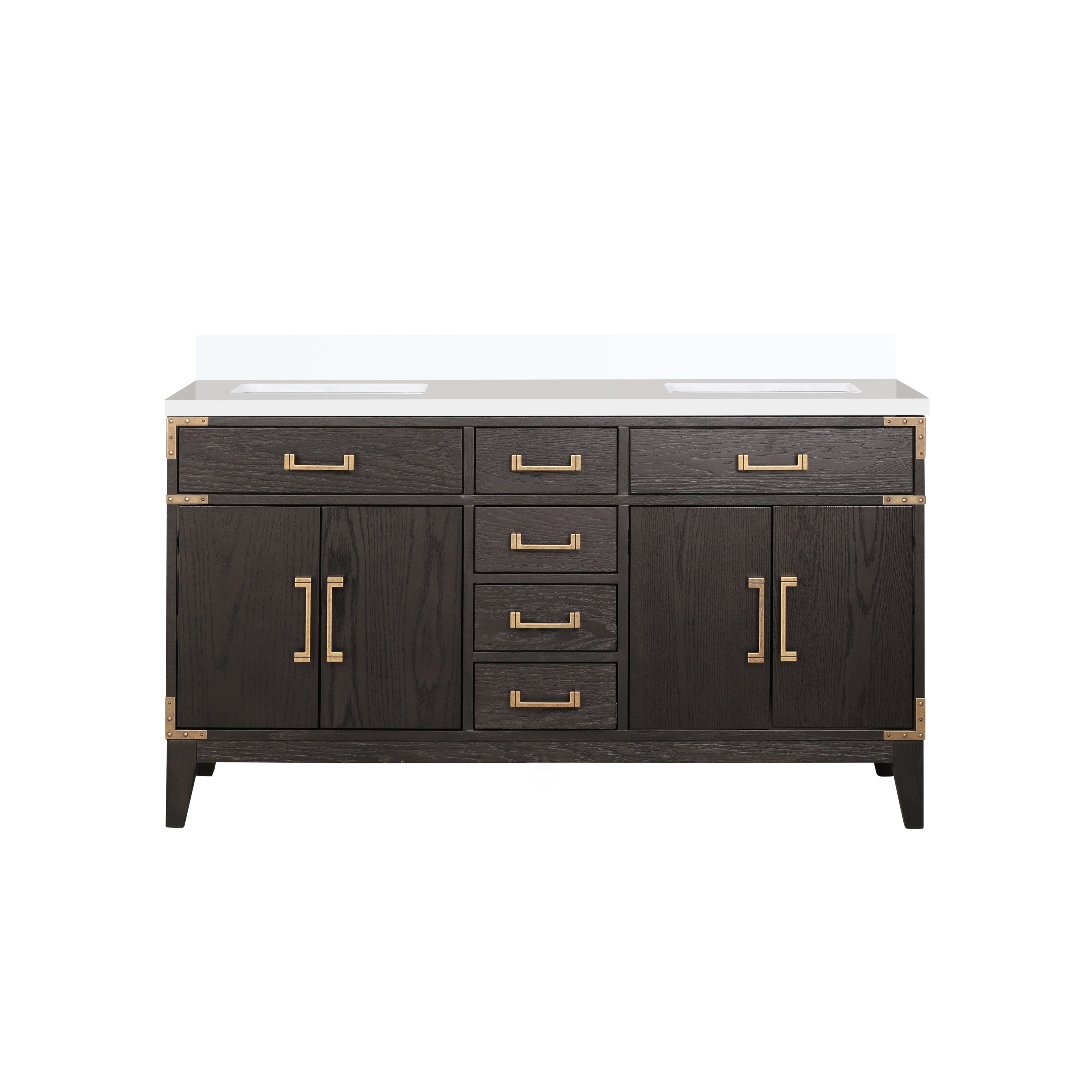 Lexora Laurel 60 in W x 22 in D Double Bath Vanity