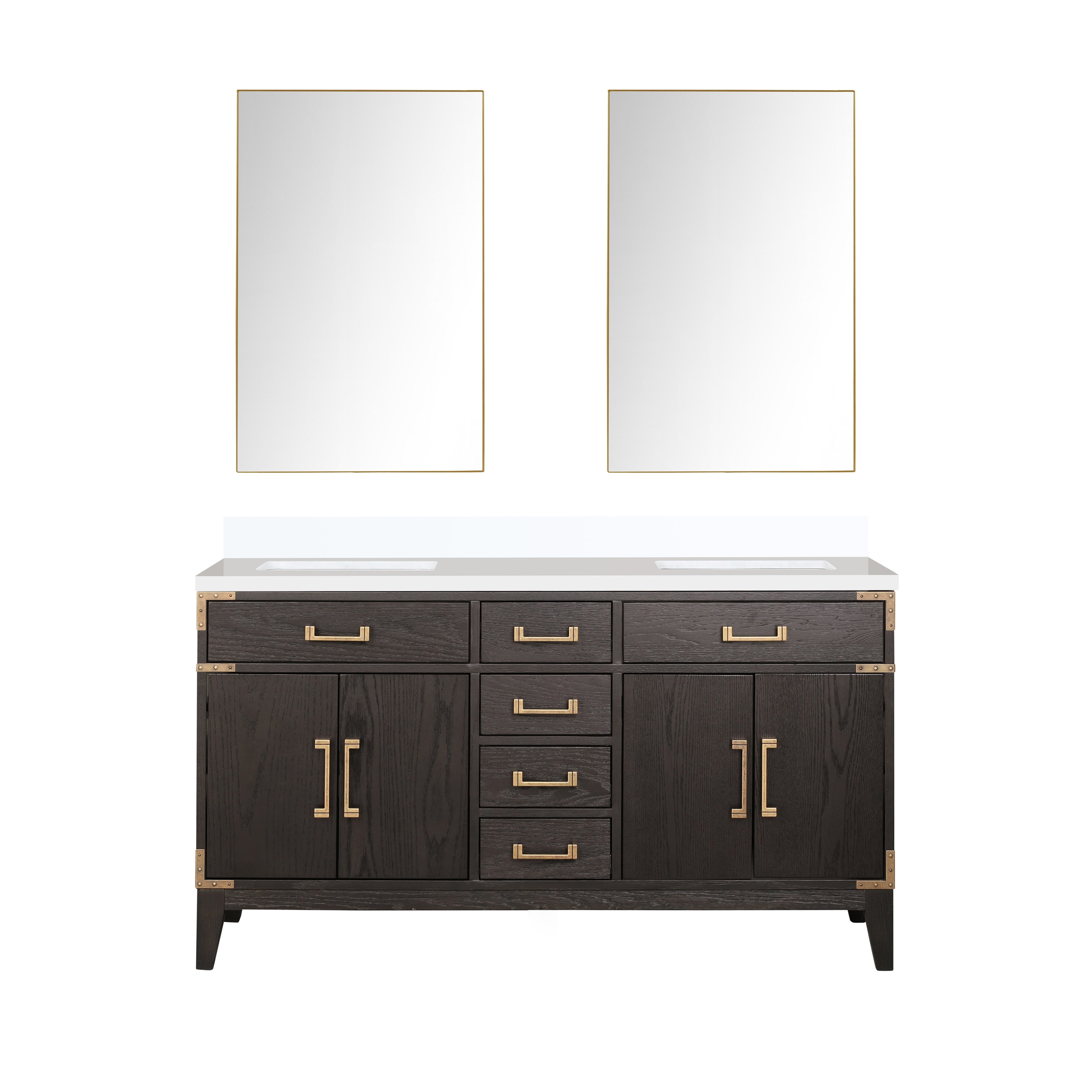 Lexora Laurel 60 in W x 22 in D Double Bath Vanity