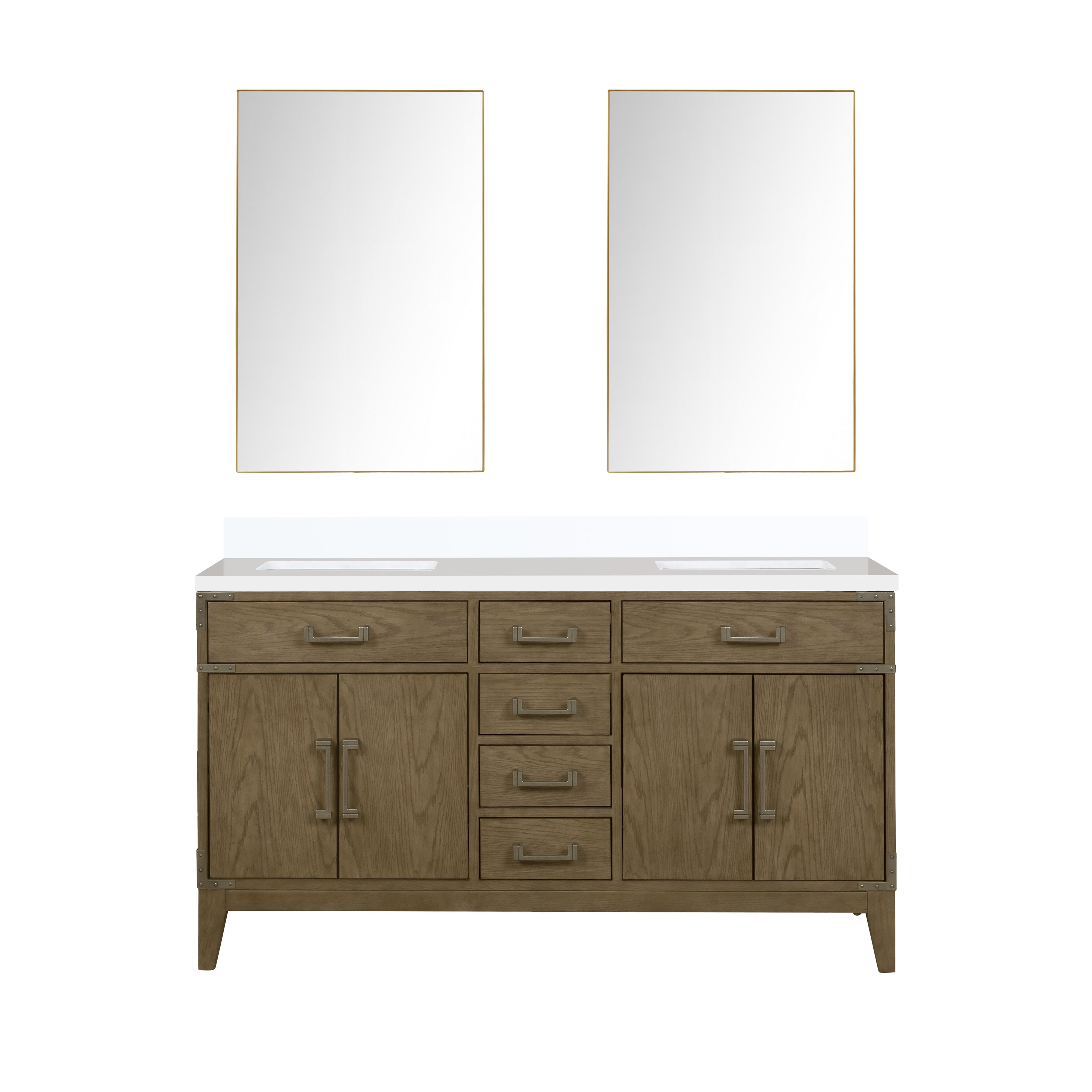 Lexora Laurel 60 in W x 22 in D Double Bath Vanity