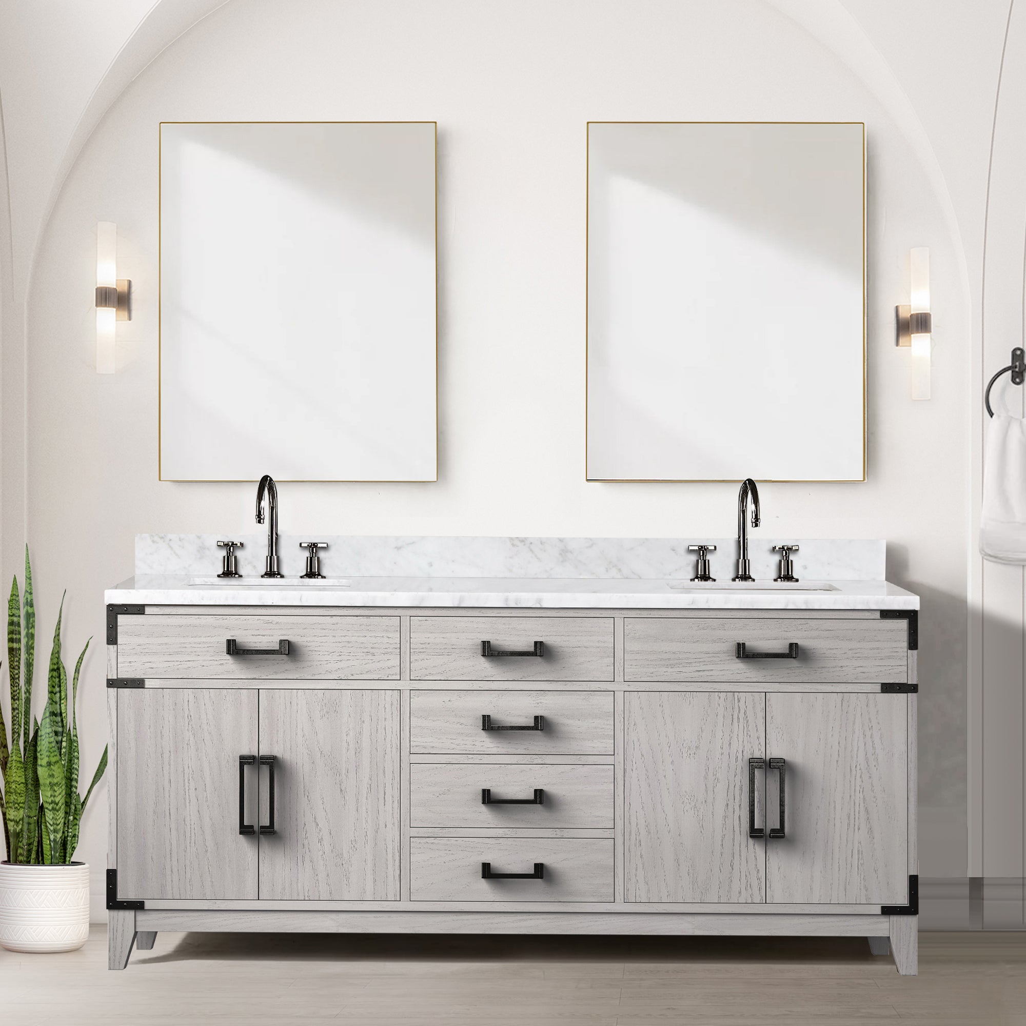 Lexora Laurel 72 in W x 22 in D Double Bath Vanity by Lexora
