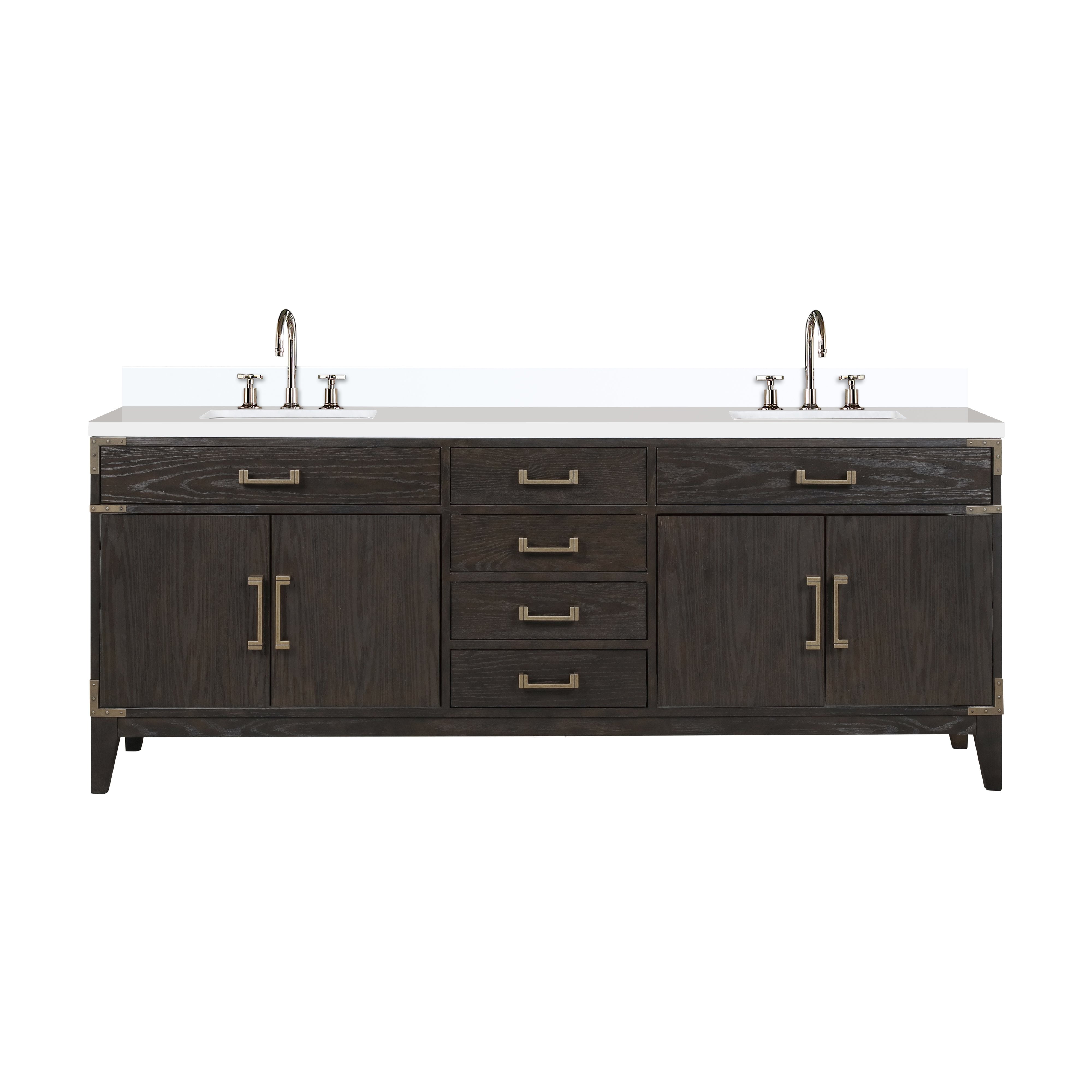 Lexora Laurel 84 in W x 22 in D Double Bath Vanity by Lexora