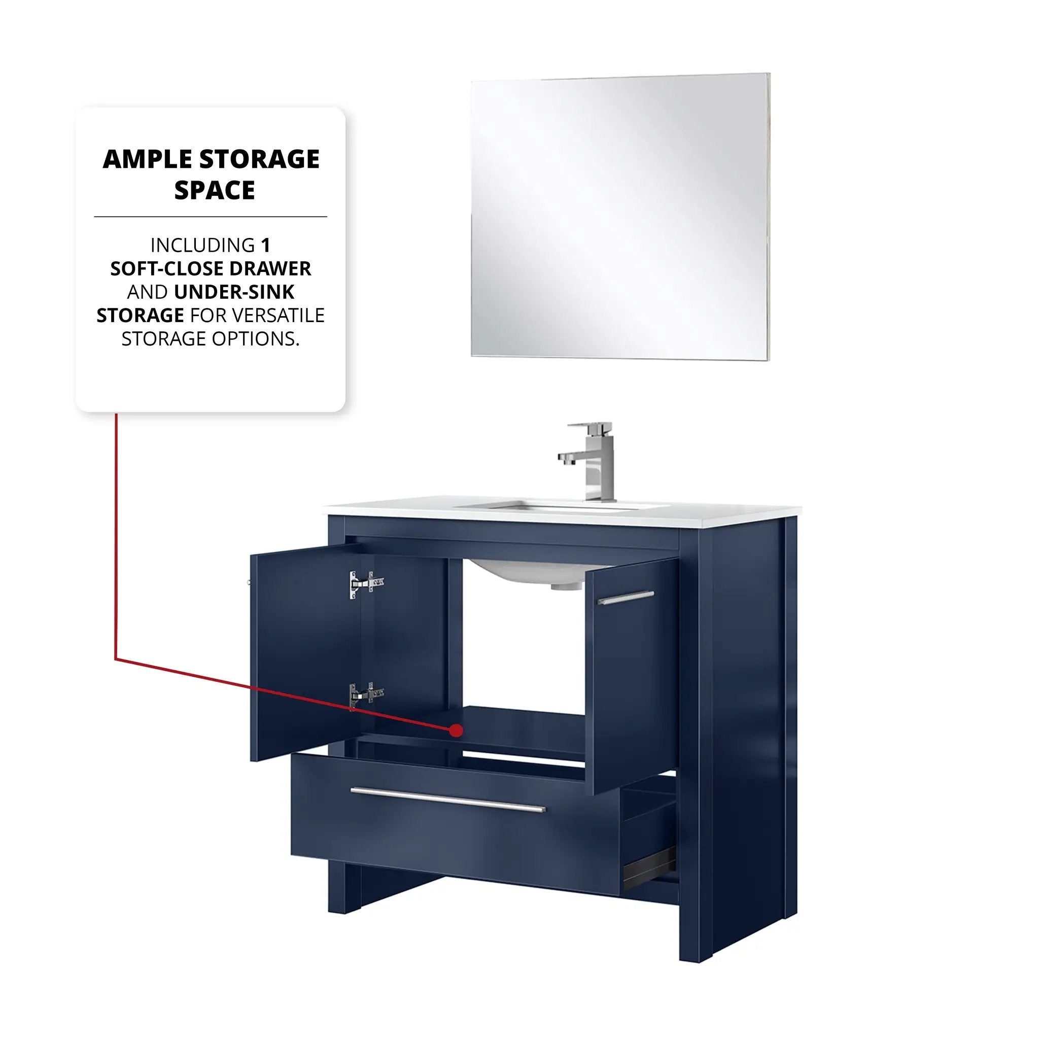 navy blue vanity