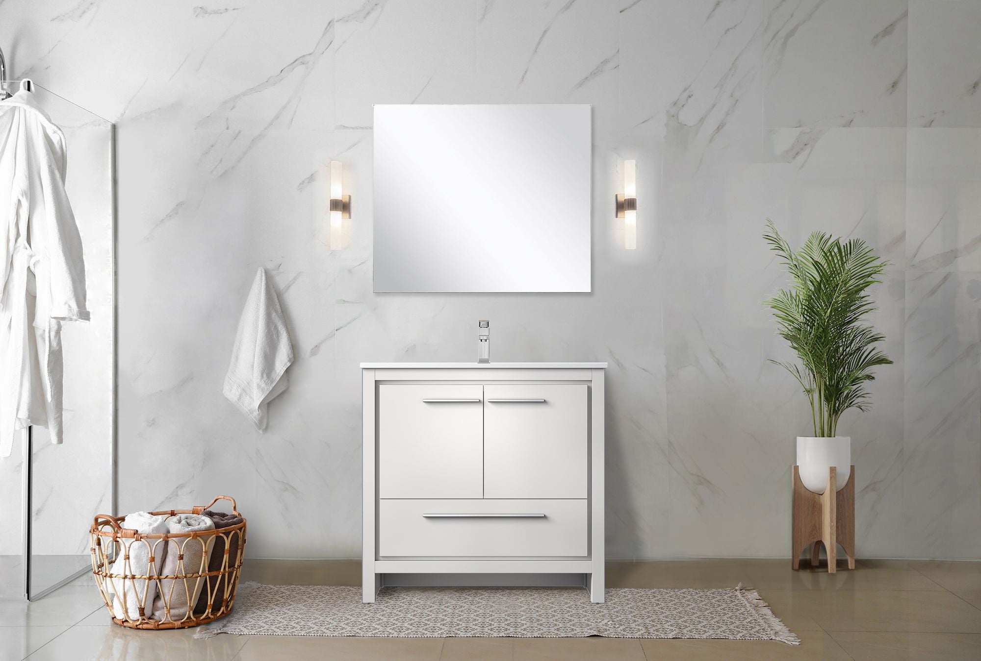white vanity