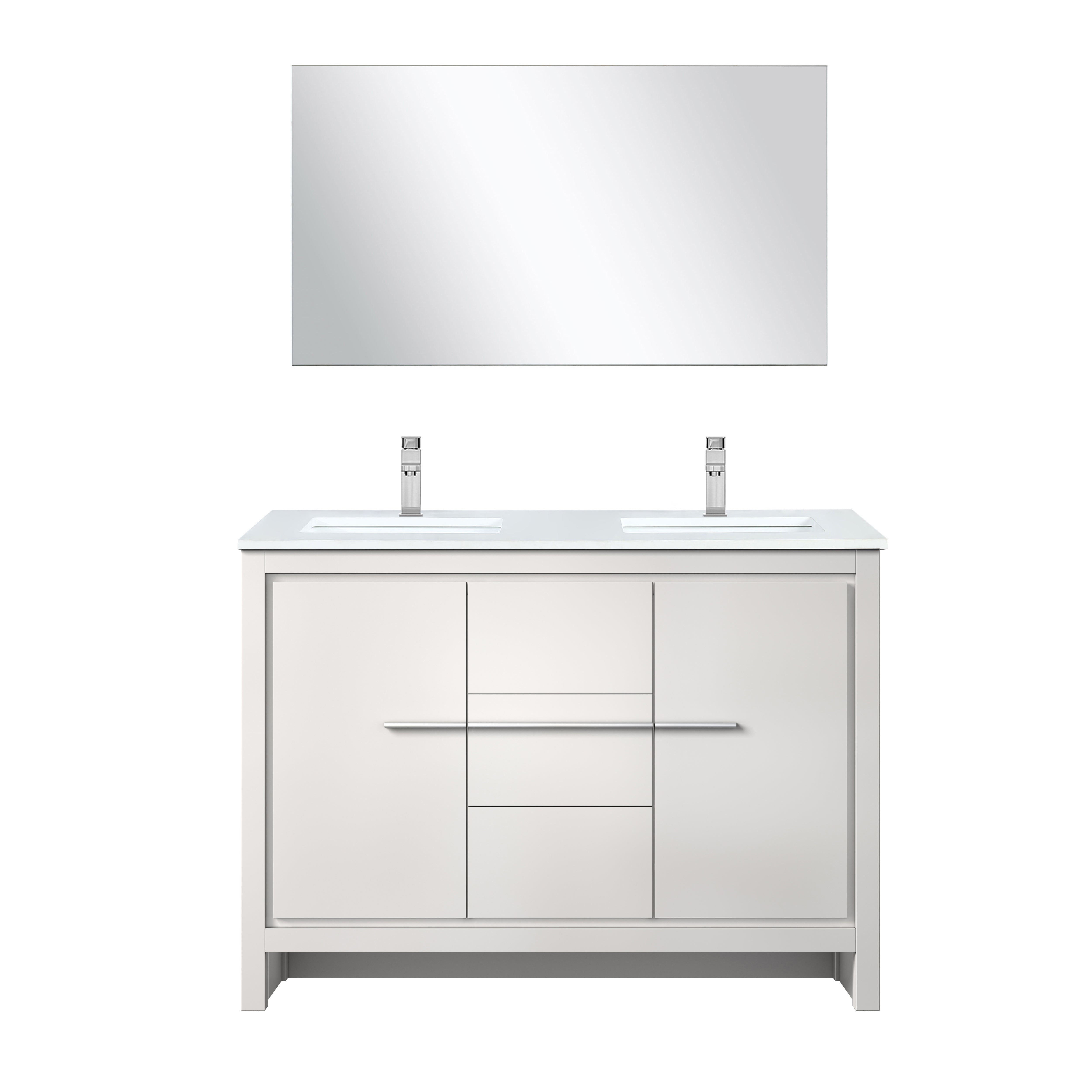 Lexora Lafarre 48 in W x 20 in D Double Bath Vanity