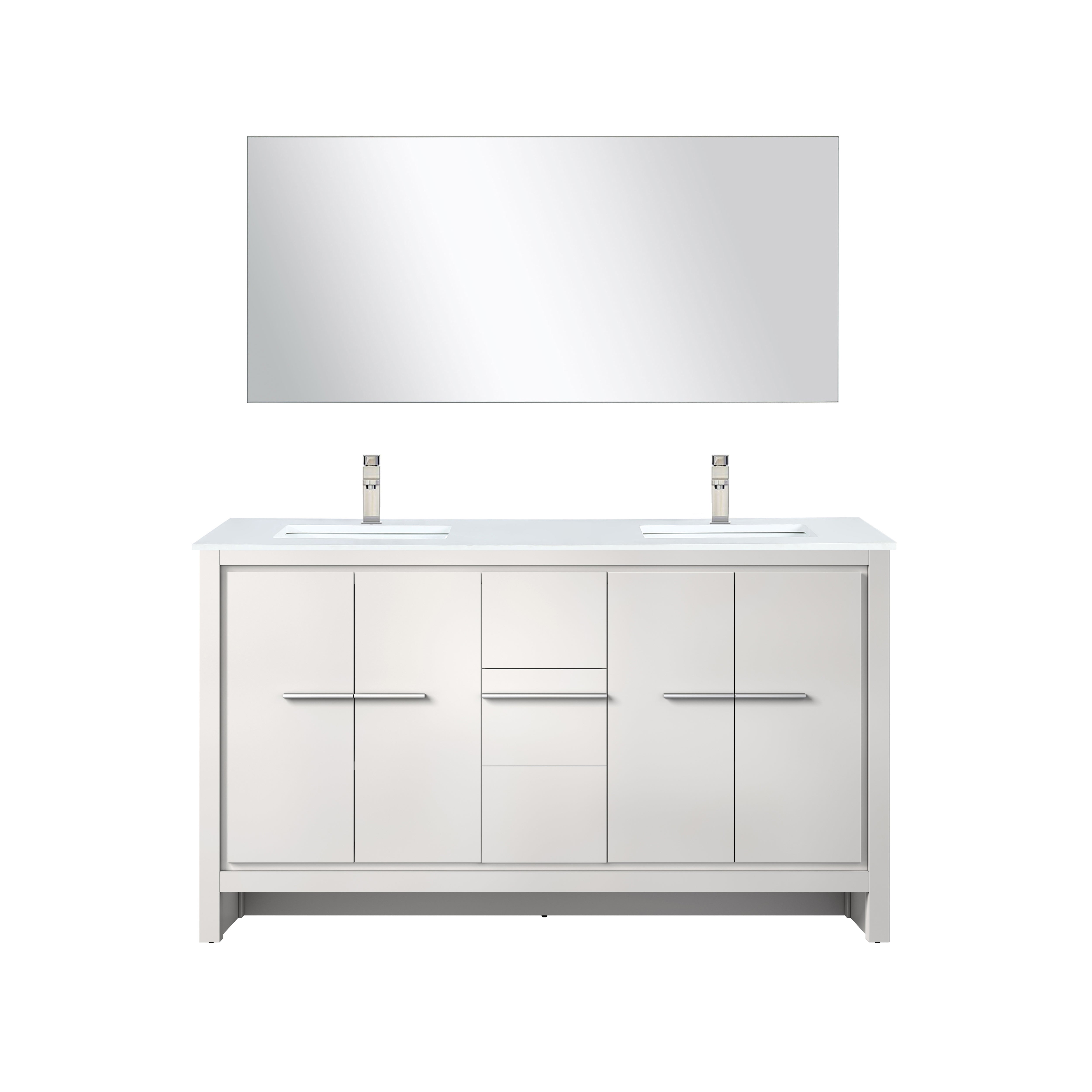 Lexora Lafarre 60 in W x 20 in D Double Bath Vanity