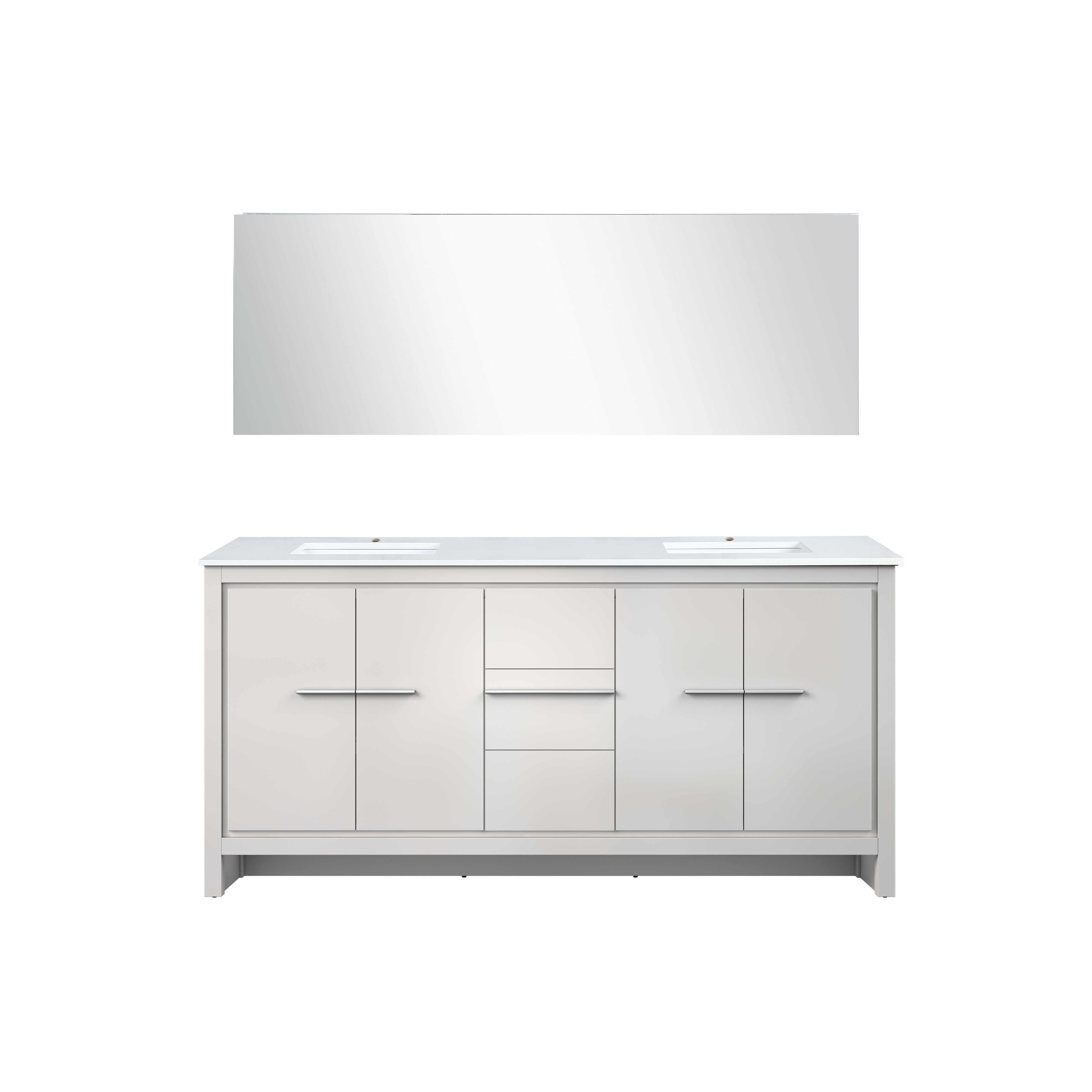 Lexora Lafarre 72 in W x 20 in D Double Bath Vanity