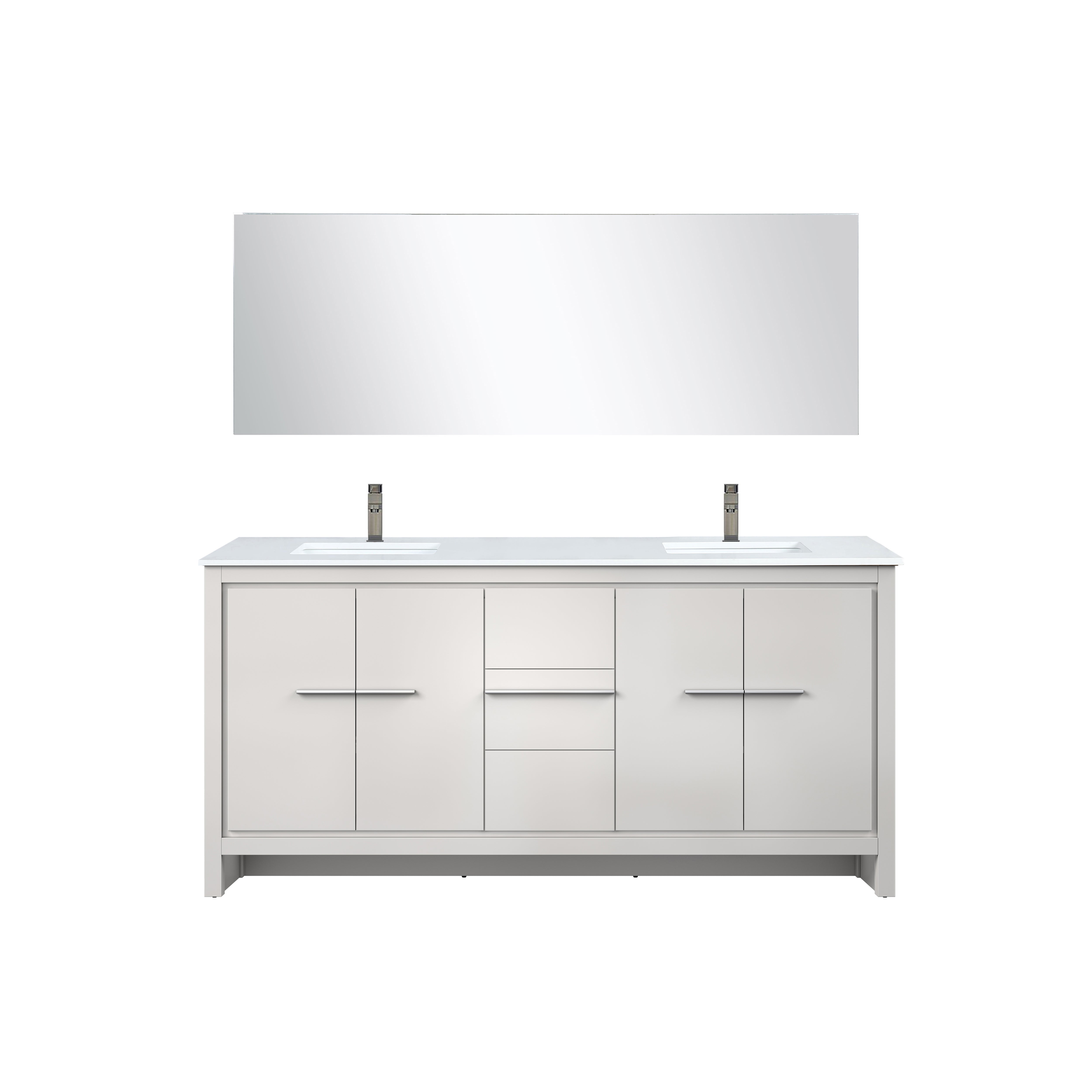 Lexora Lafarre 72 in W x 20 in D Double Bath Vanity