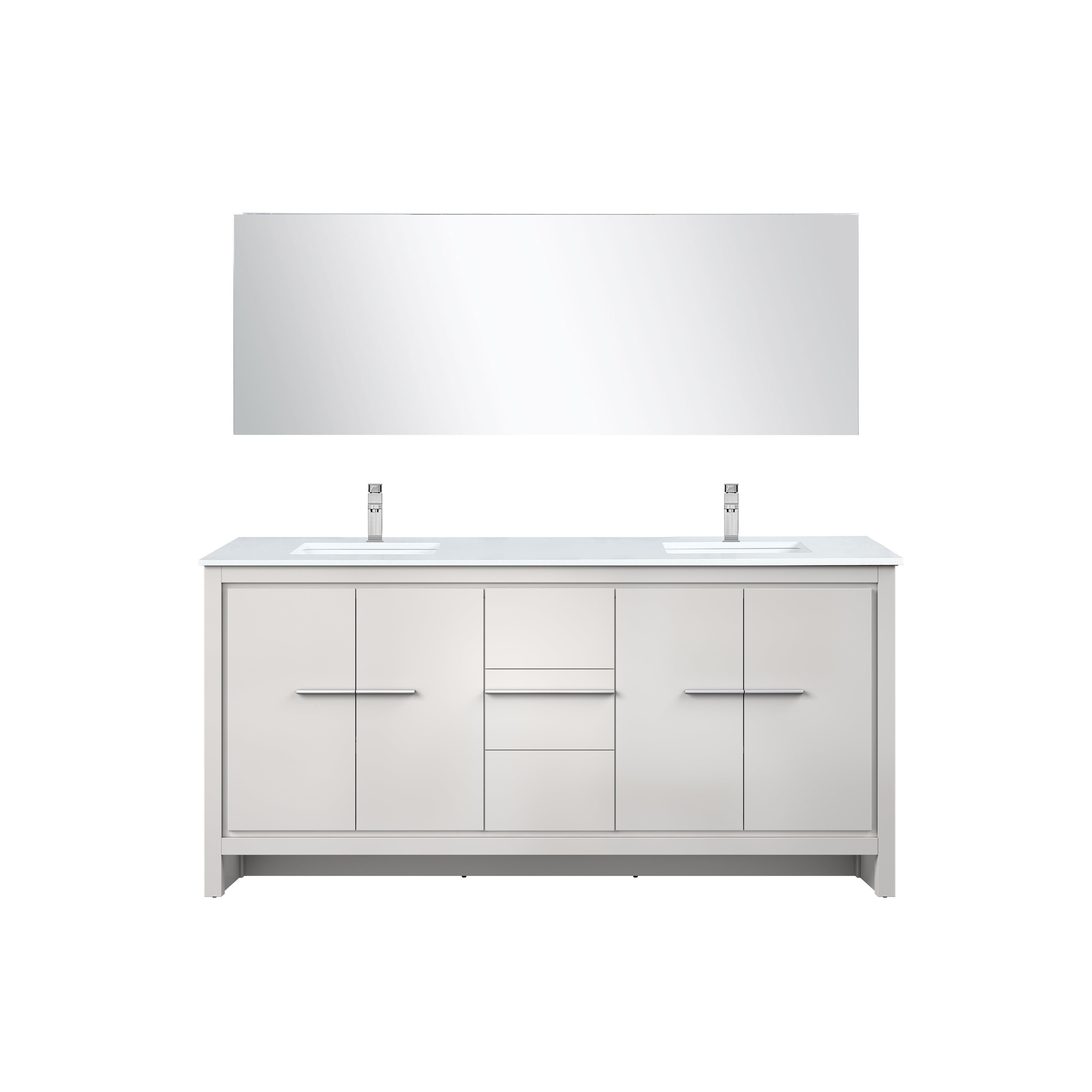 Lexora Lafarre 72 in W x 20 in D Double Bath Vanity