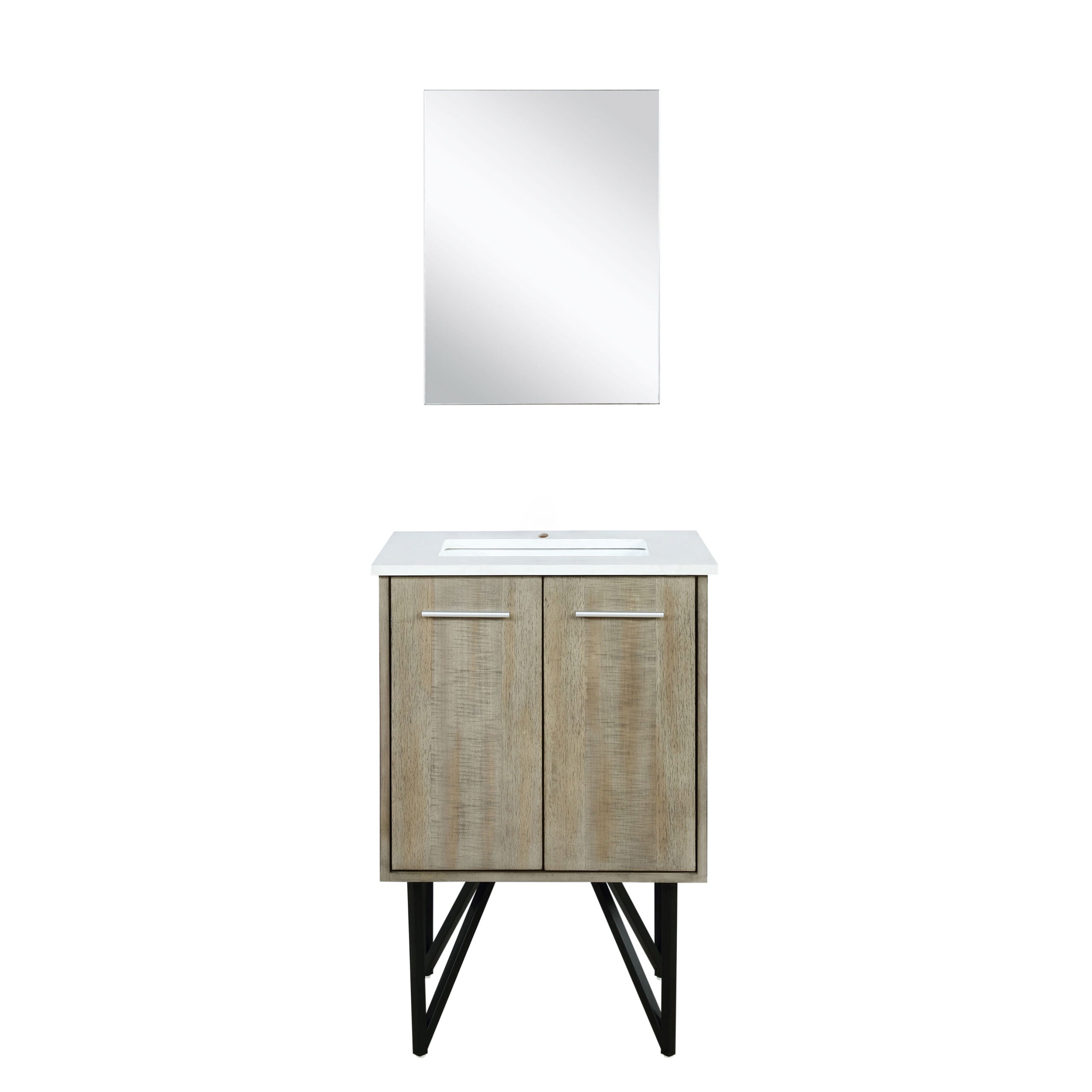 Lexora Lancy 24 in W x 20 in D Bath Vanity with Cultured Marble Top