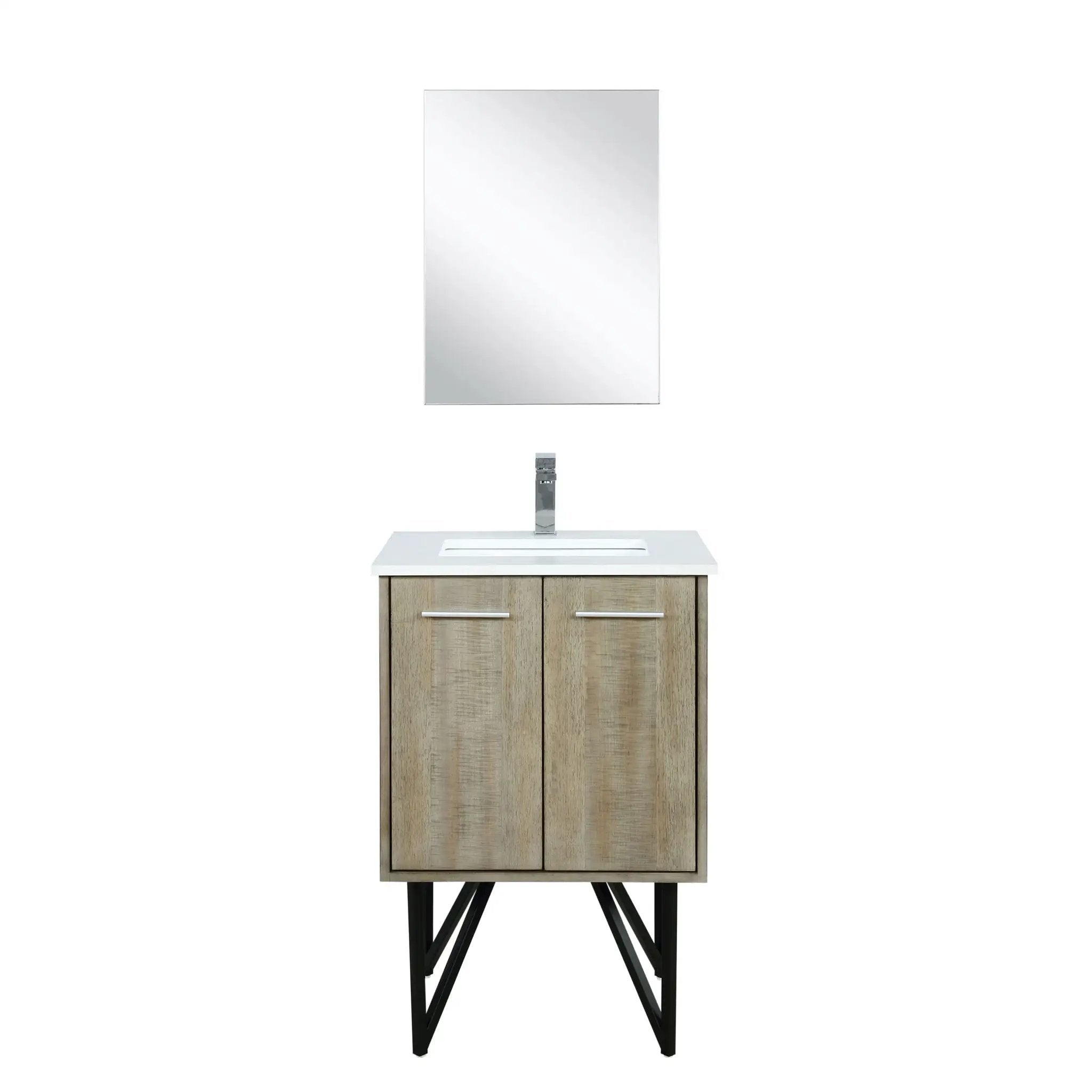 Lexora Lancy 24 in W x 20 in D Bath Vanity with Cultured Marble Top by Lexora