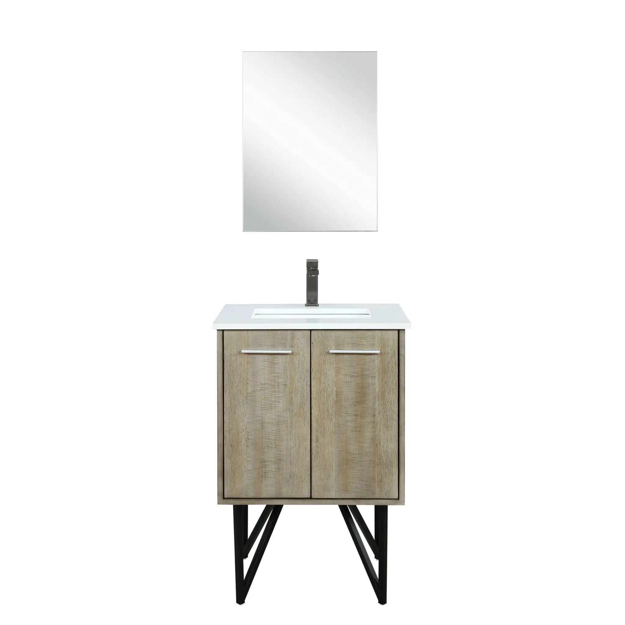 Lexora Lancy 24 in W x 20 in D Bath Vanity with Cultured Marble Top by Lexora