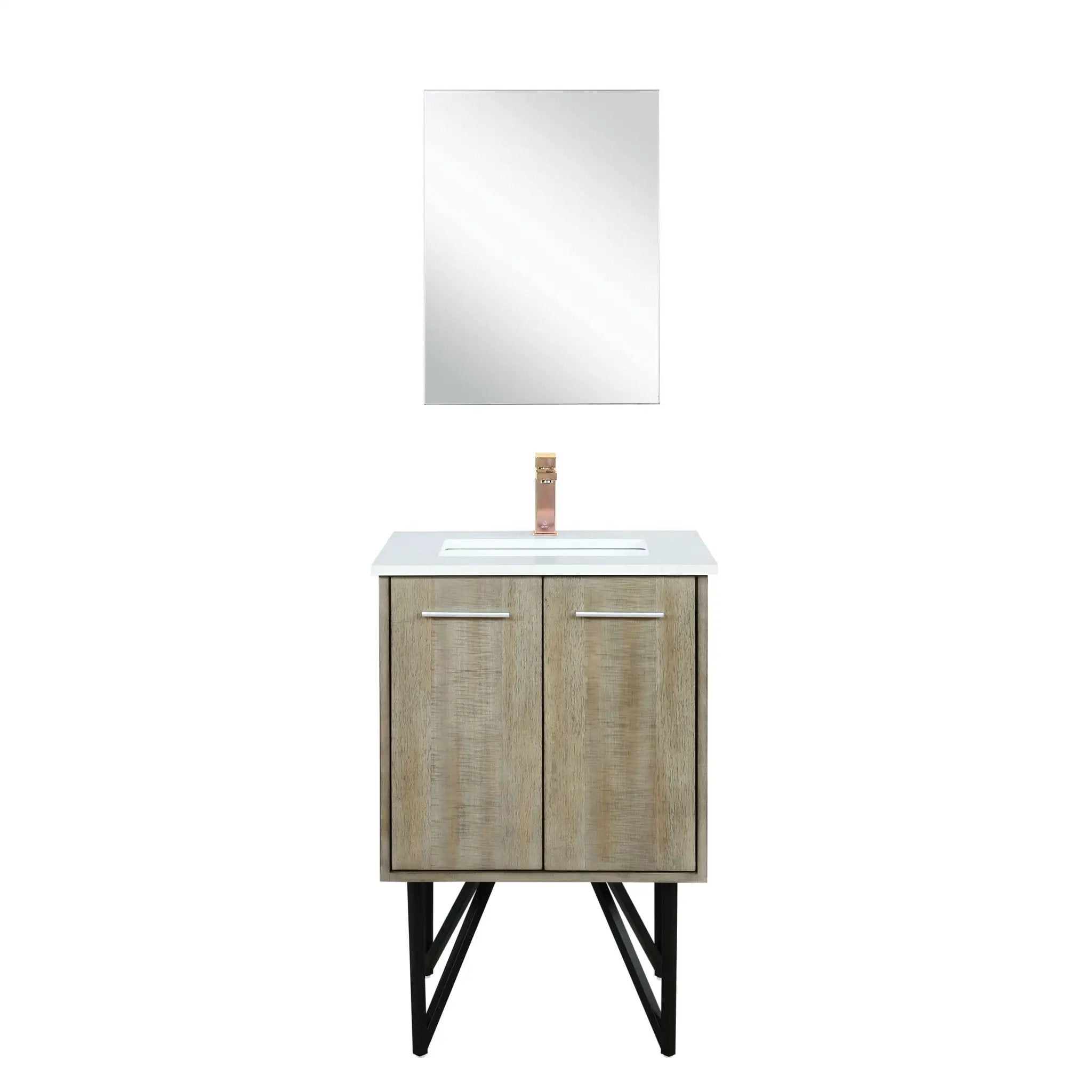 Lexora Lancy 24 in W x 20 in D Bath Vanity with Cultured Marble Top by Lexora