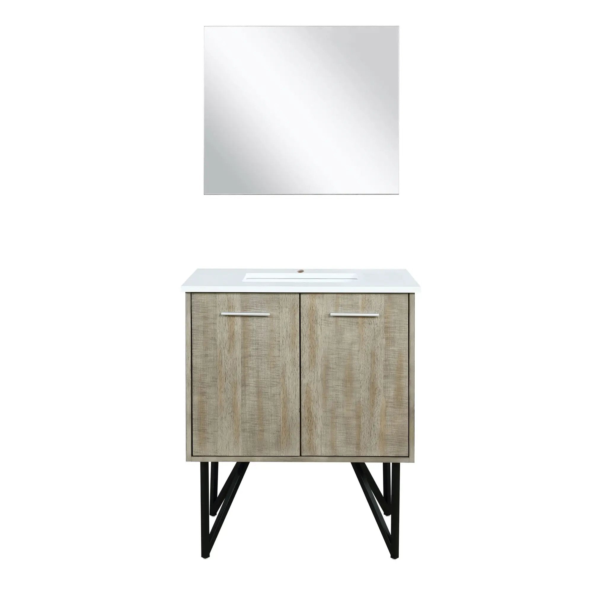 Lexora Lancy 30 in W x 20 in D Bath Vanity with Cultured Marble Top by Lexora
