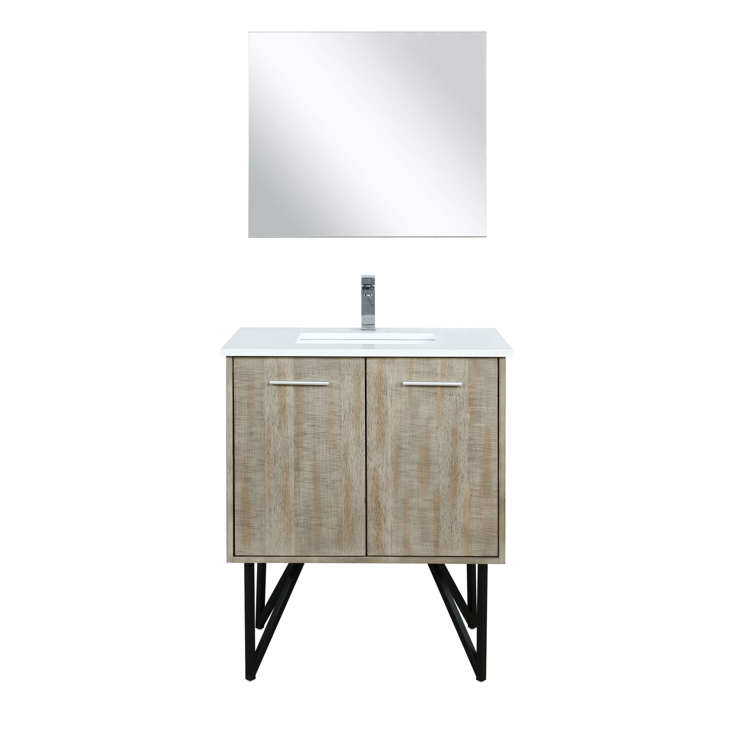 Lexora Lancy 30 in W x 20 in D Bath Vanity with Cultured Marble Top