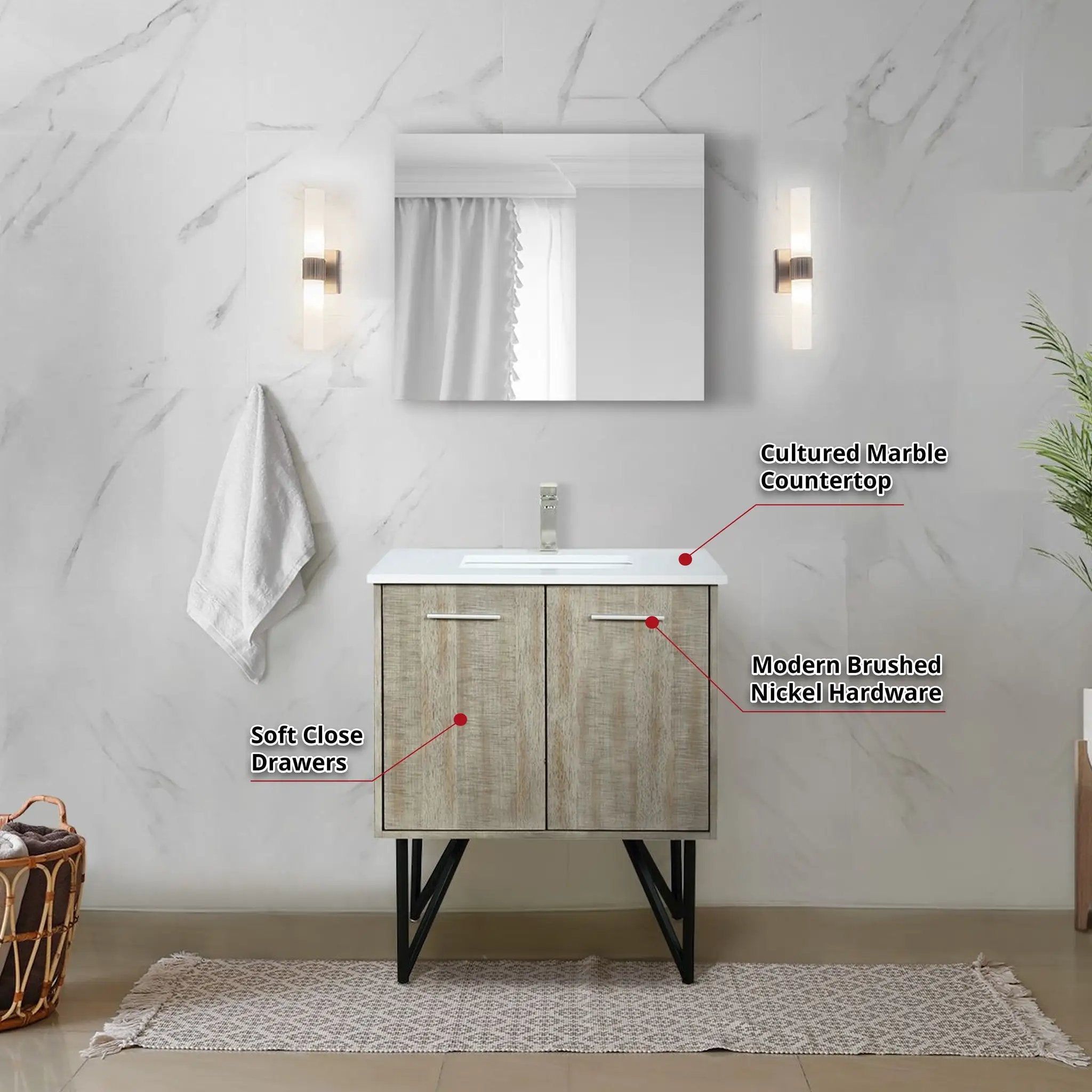 rustic acacia vanity
