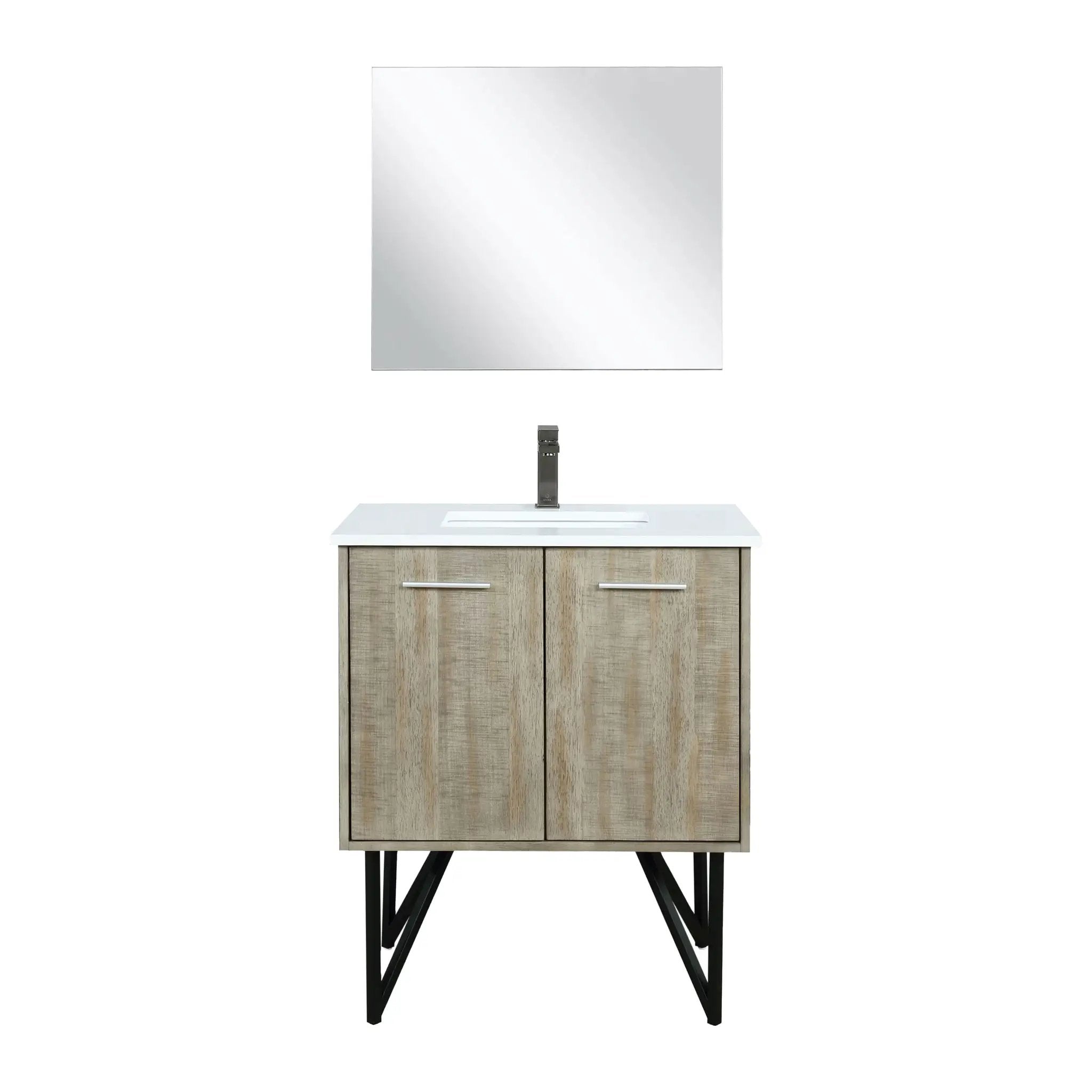 Lexora Lancy 30 in W x 20 in D Bath Vanity with Cultured Marble Top by Lexora