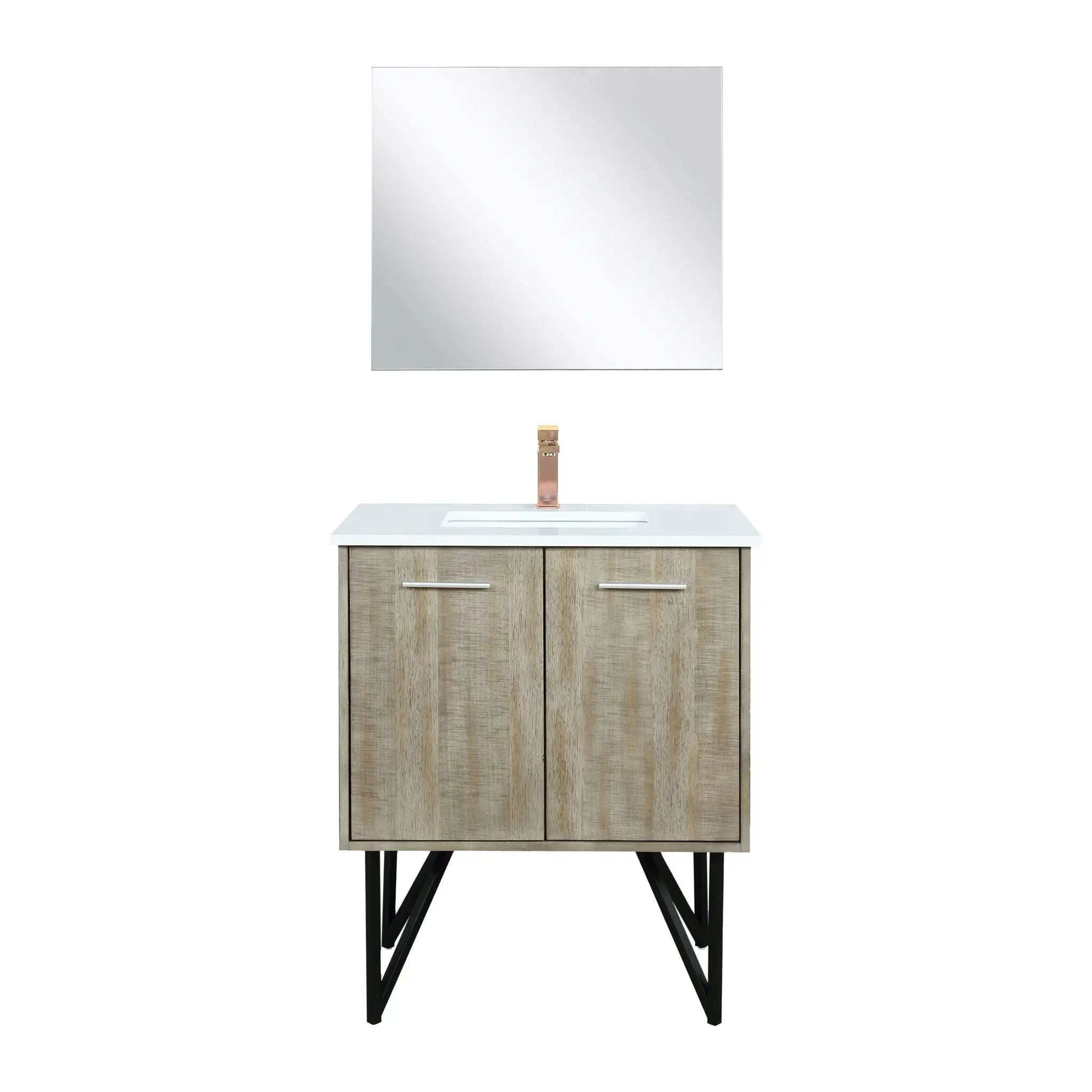 Lexora Lancy 30 in W x 20 in D Bath Vanity with Cultured Marble Top by Lexora