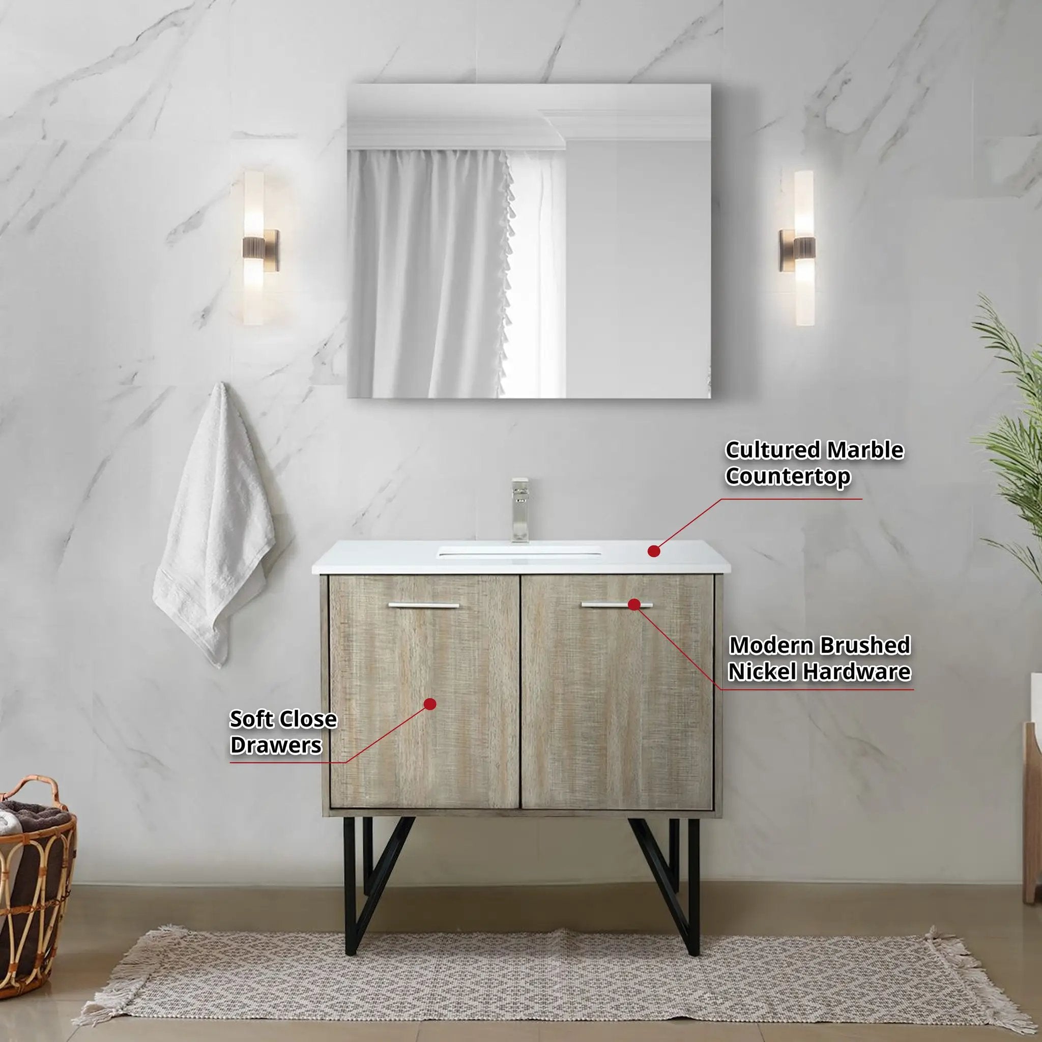 rustic acacia vanity