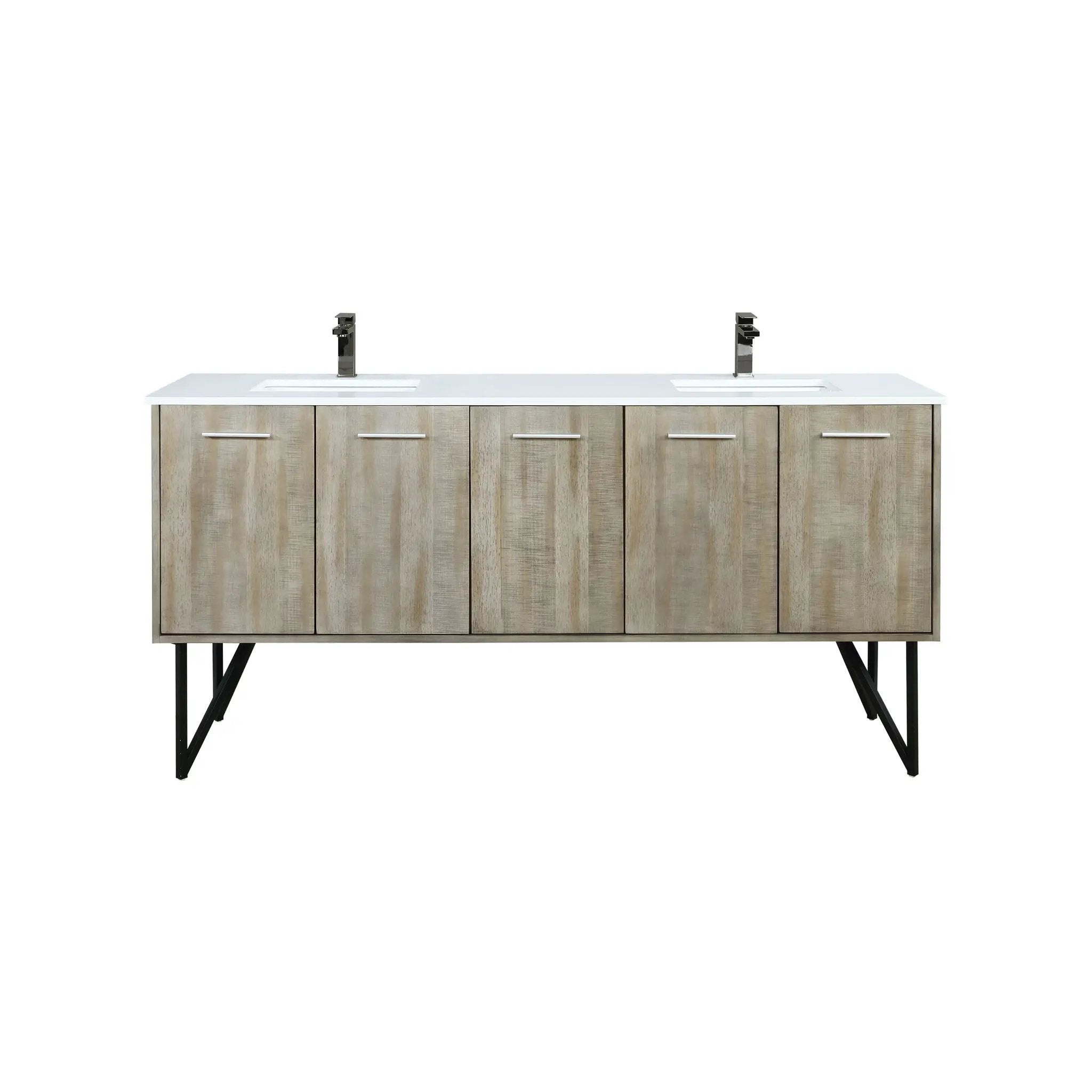 Lexora Lancy 72 in W x 20 in D Double Bath Vanity with Cultured Marble Top by Lexora