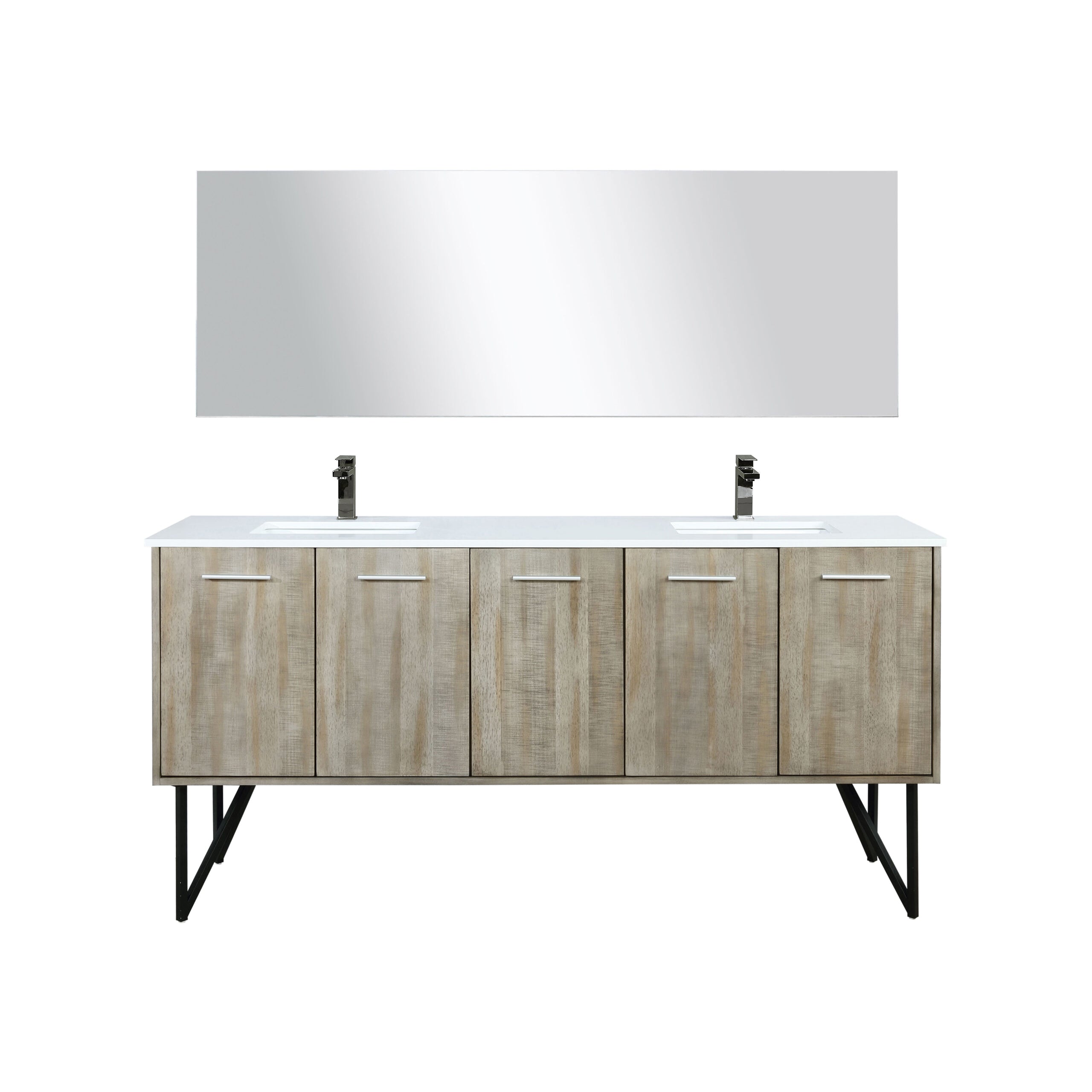 Lexora Lancy 72 in W x 20 in D Double Bath Vanity with Cultured Marble Top