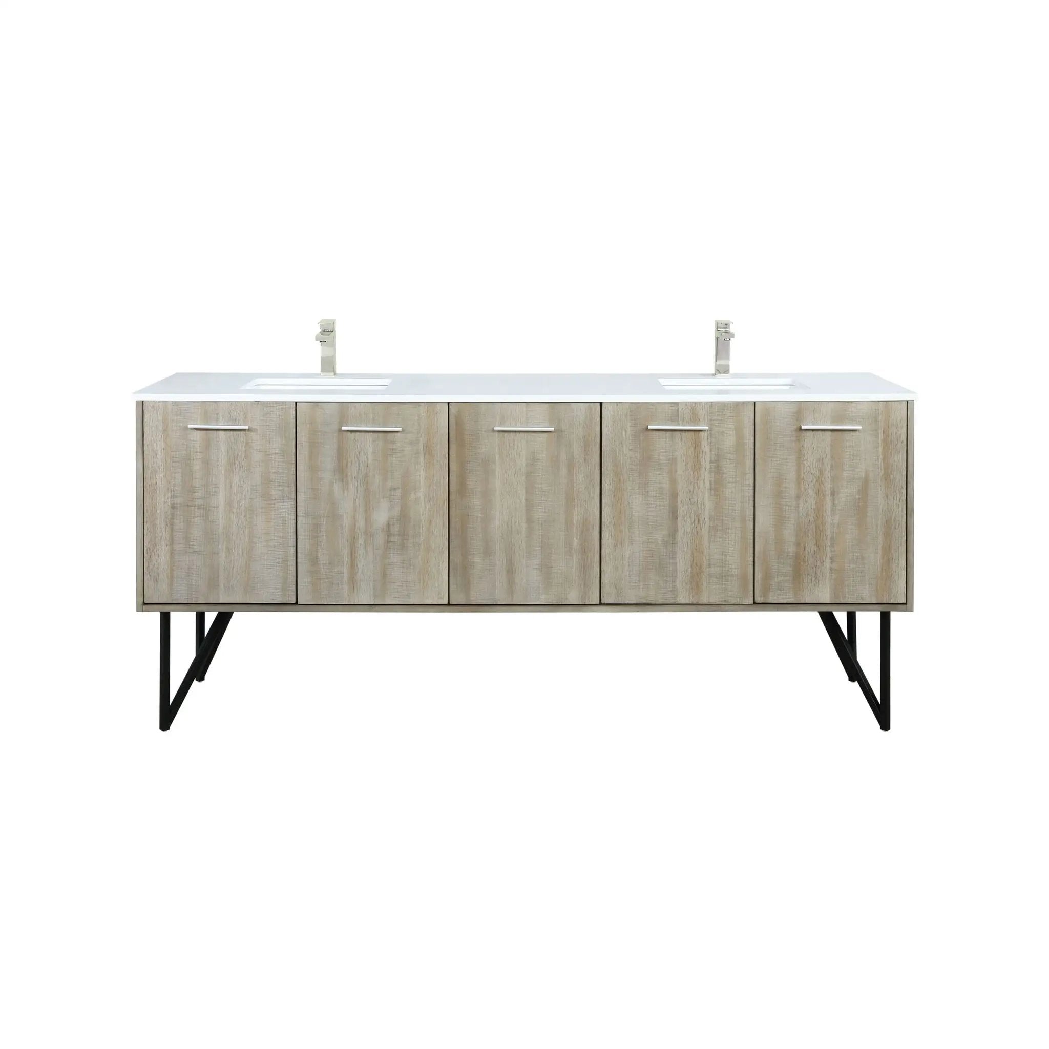Lexora Lancy 80 in W x 20 in D Double Bath Vanity with Cultured Marble Top by Lexora
