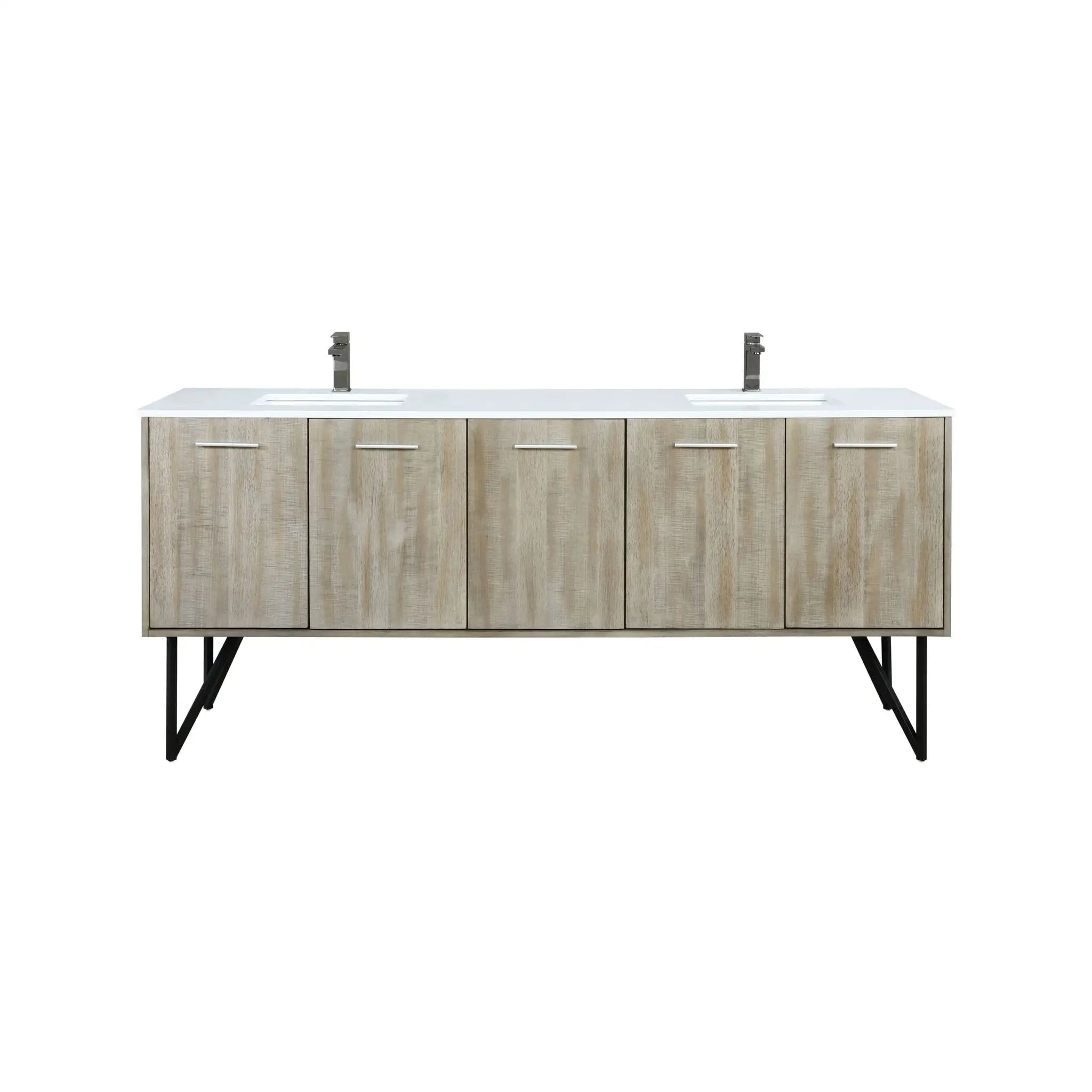 Lexora Lancy 80 in W x 20 in D Double Bath Vanity with Cultured Marble Top by Lexora