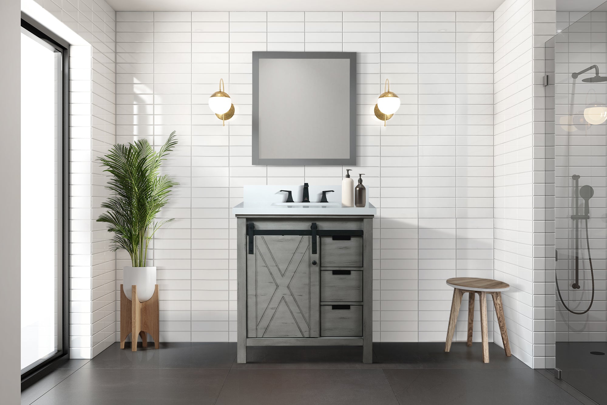 ash grey vanity