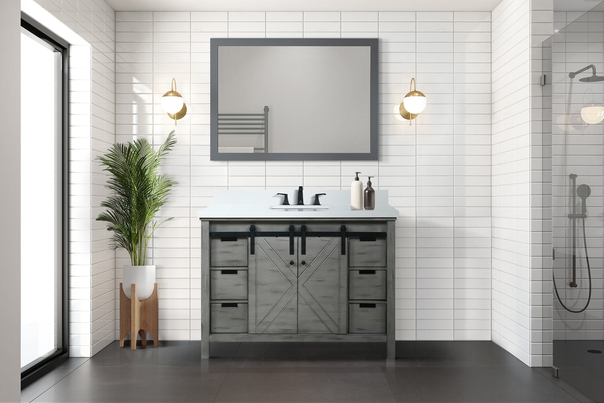 ash grey vanity