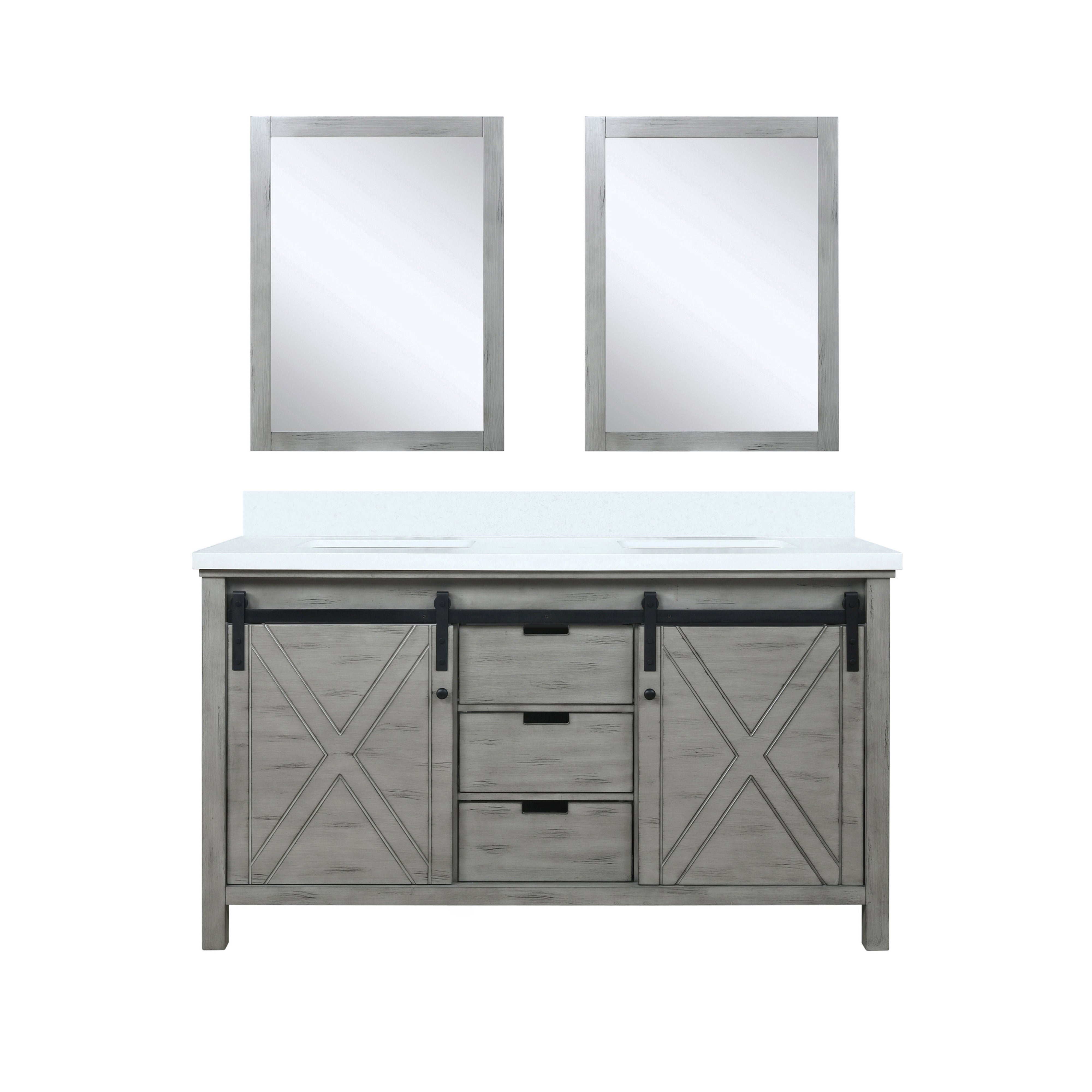 Lexora Marsyas 60 in W x 22 in D Double Bath Vanity