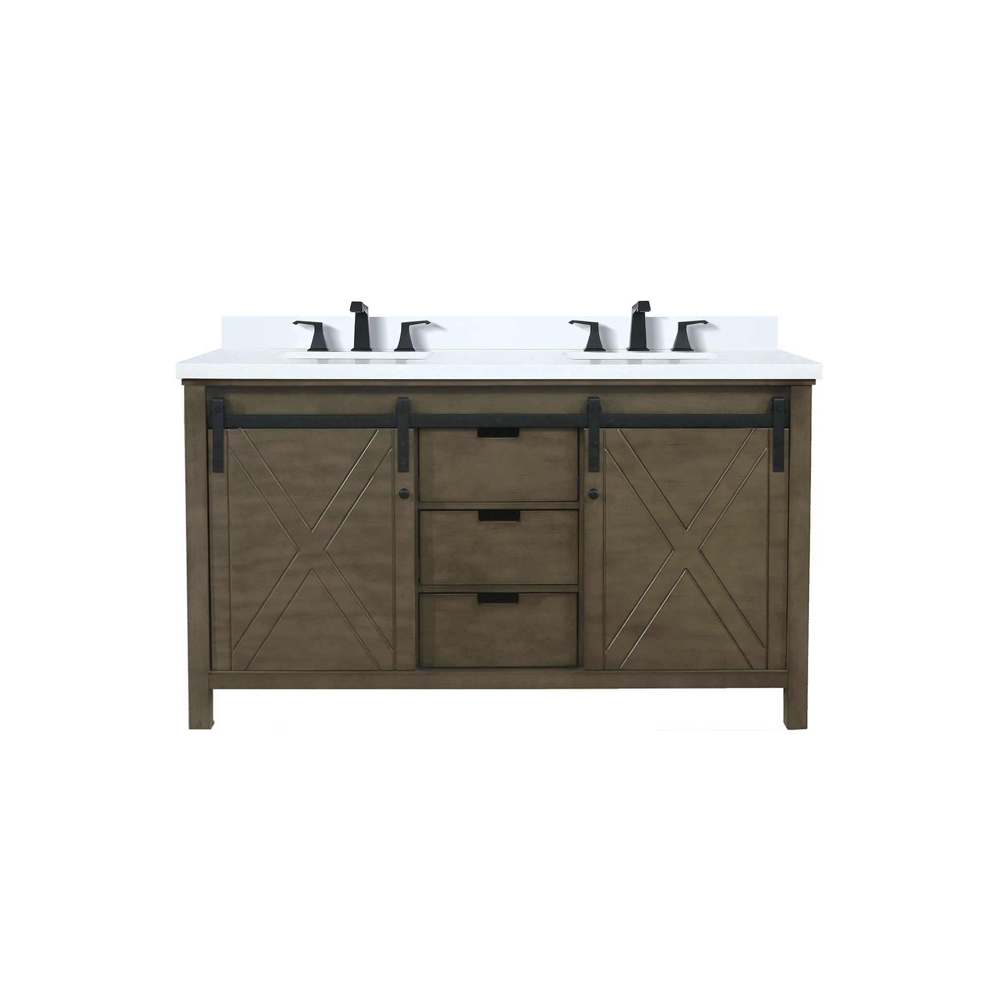 Lexora Marsyas 60 in W x 22 in D Double Bath Vanity