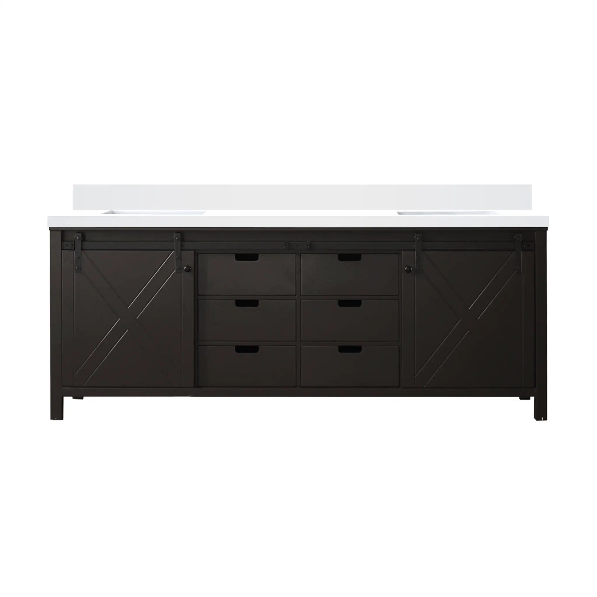 Lexora Marsyas 84 in W x 22 in D Double Bath Vanity by Lexora