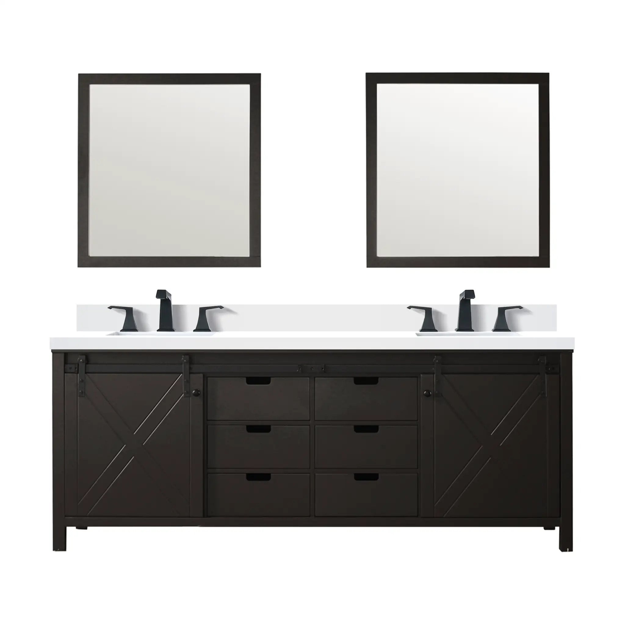 Lexora Marsyas 84 in W x 22 in D Double Bath Vanity by Lexora