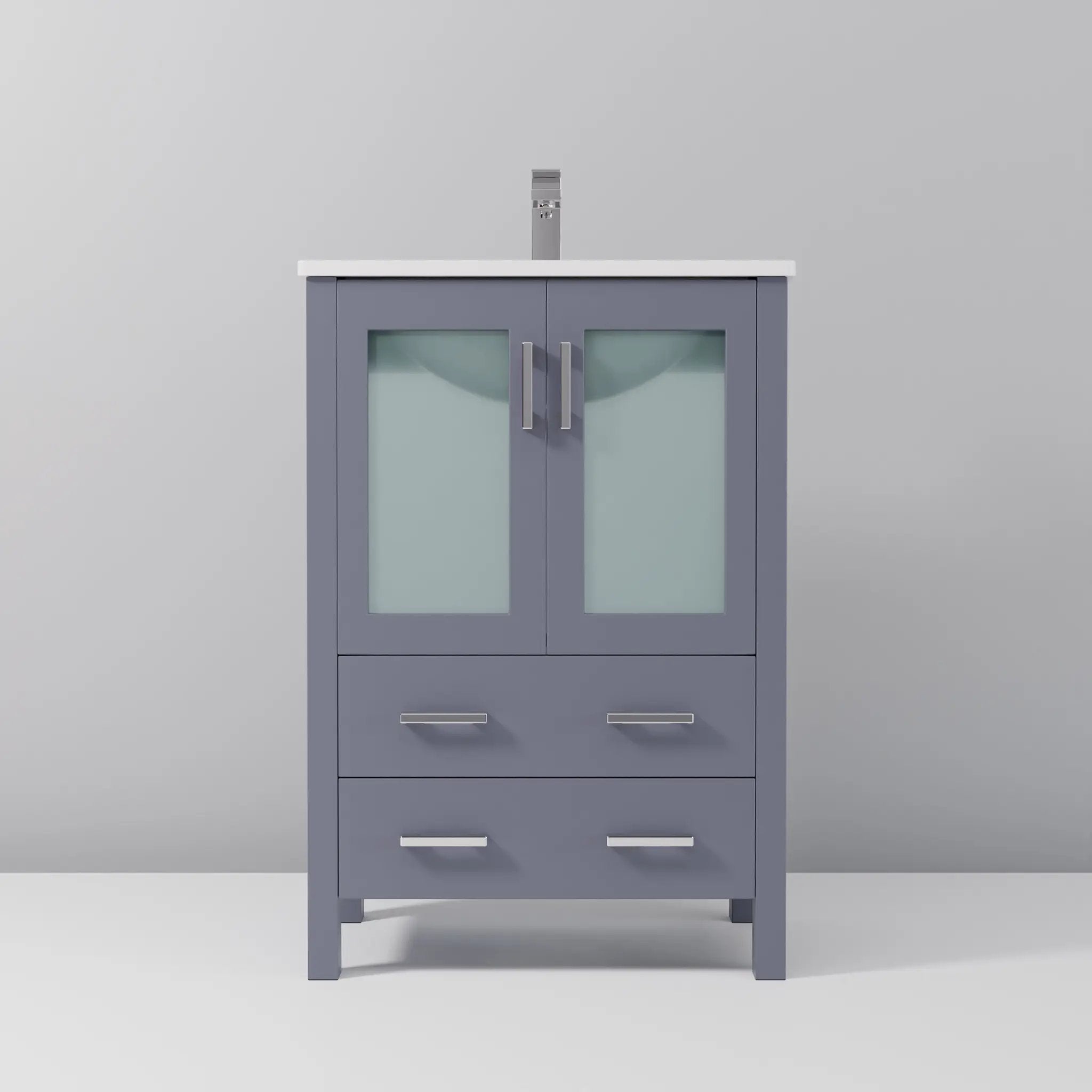 dark grey vanity